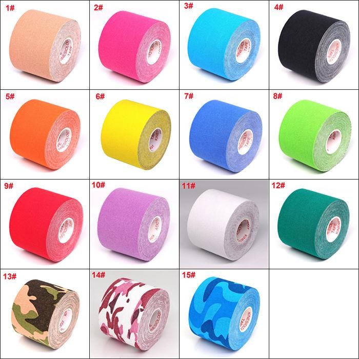 5-size Waterproof Kinesiology Tape – Elastic Athletic Bands for Sports Recovery,