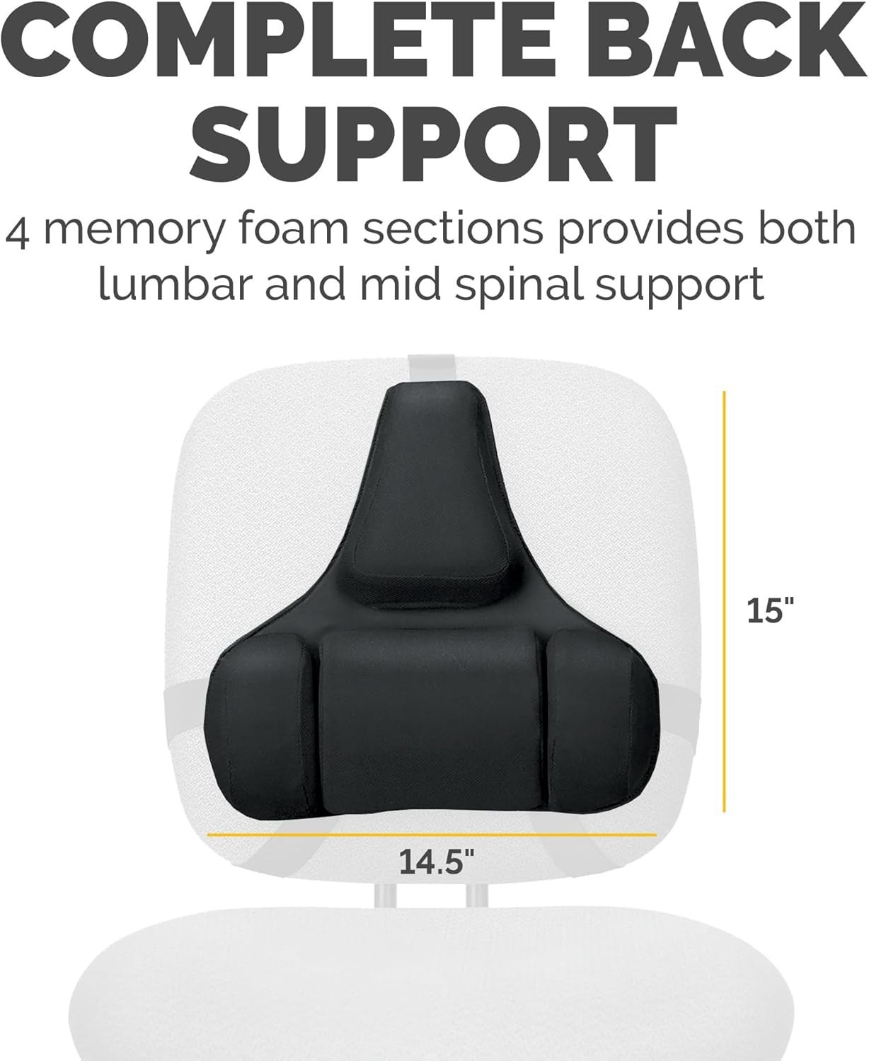 Professional Series Back Support, Black 8037601