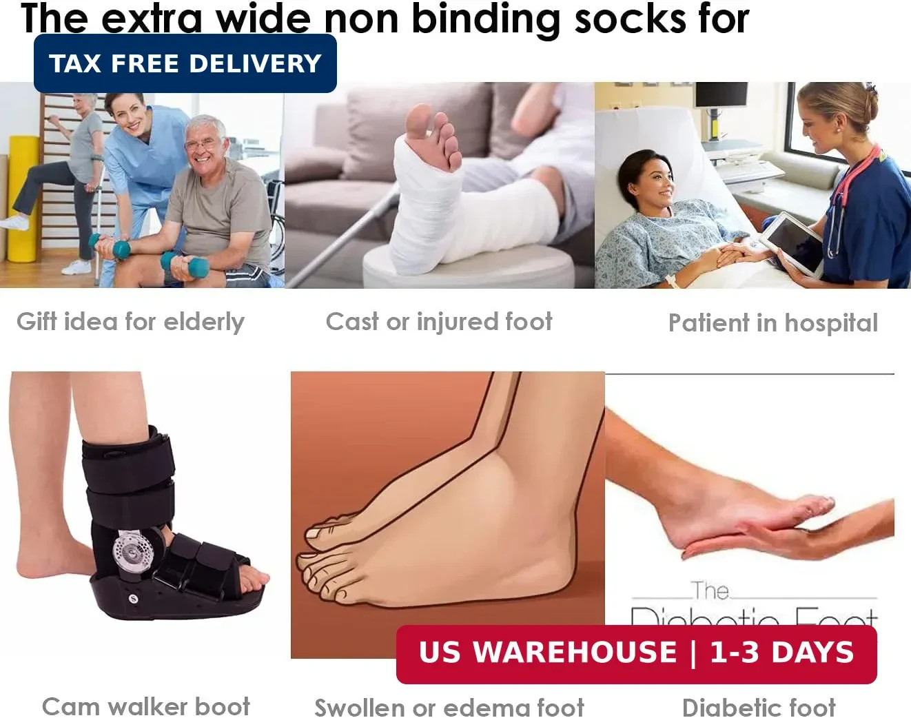 Replacement Sock for Air cast Walking Boot Walker Brace for Men Women | Air Cam
