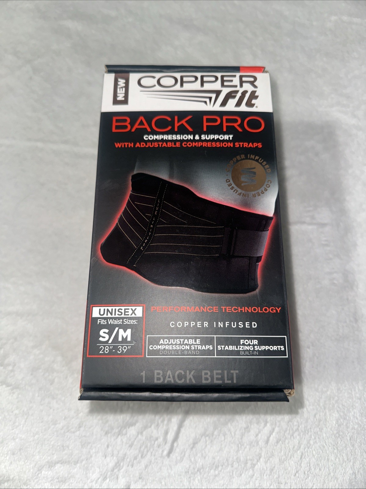 Copper Fit Back Pro Compression & Support S/M