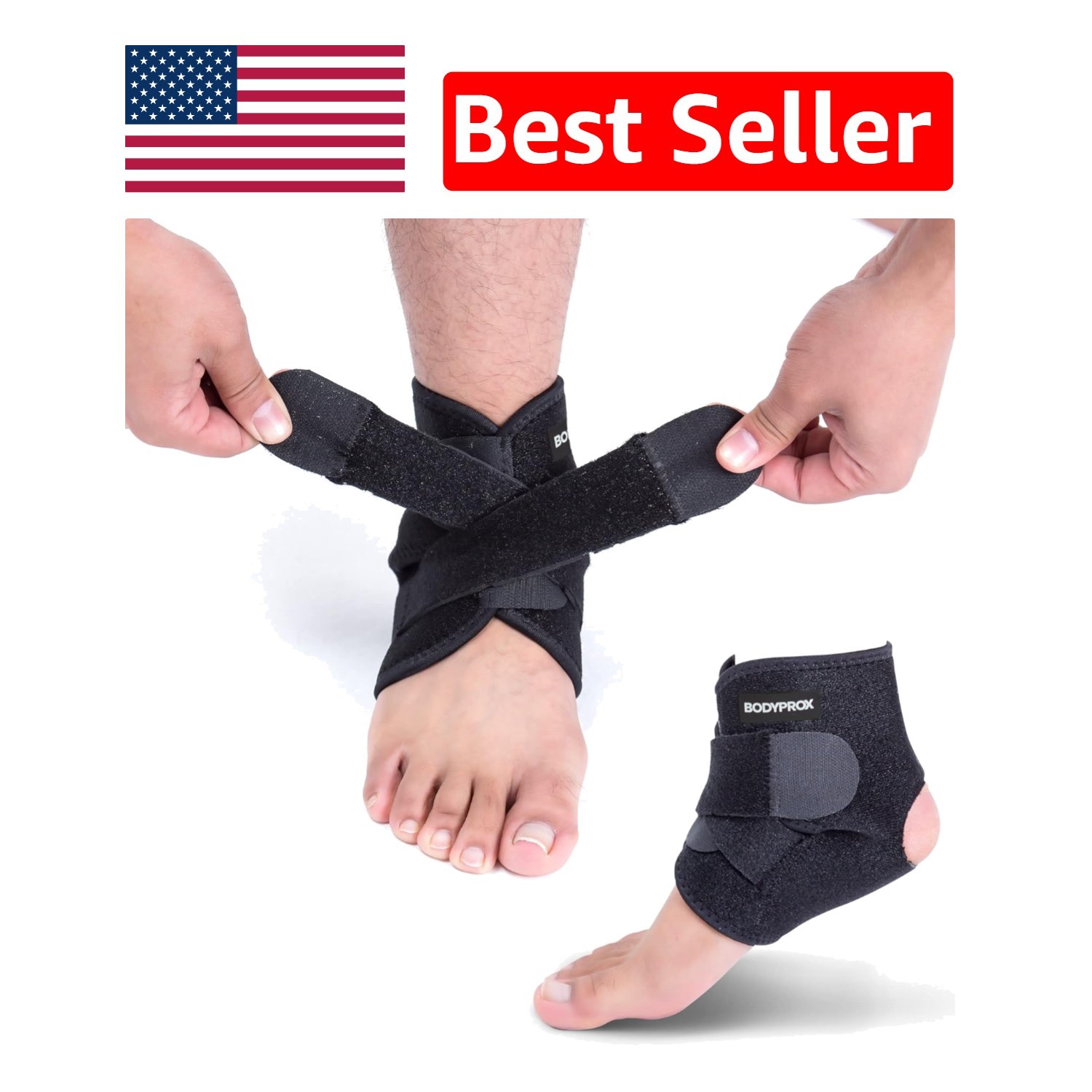 Breathable Neoprene Ankle Support Brace – Adjustable Sleeve for Ultimate Comfort