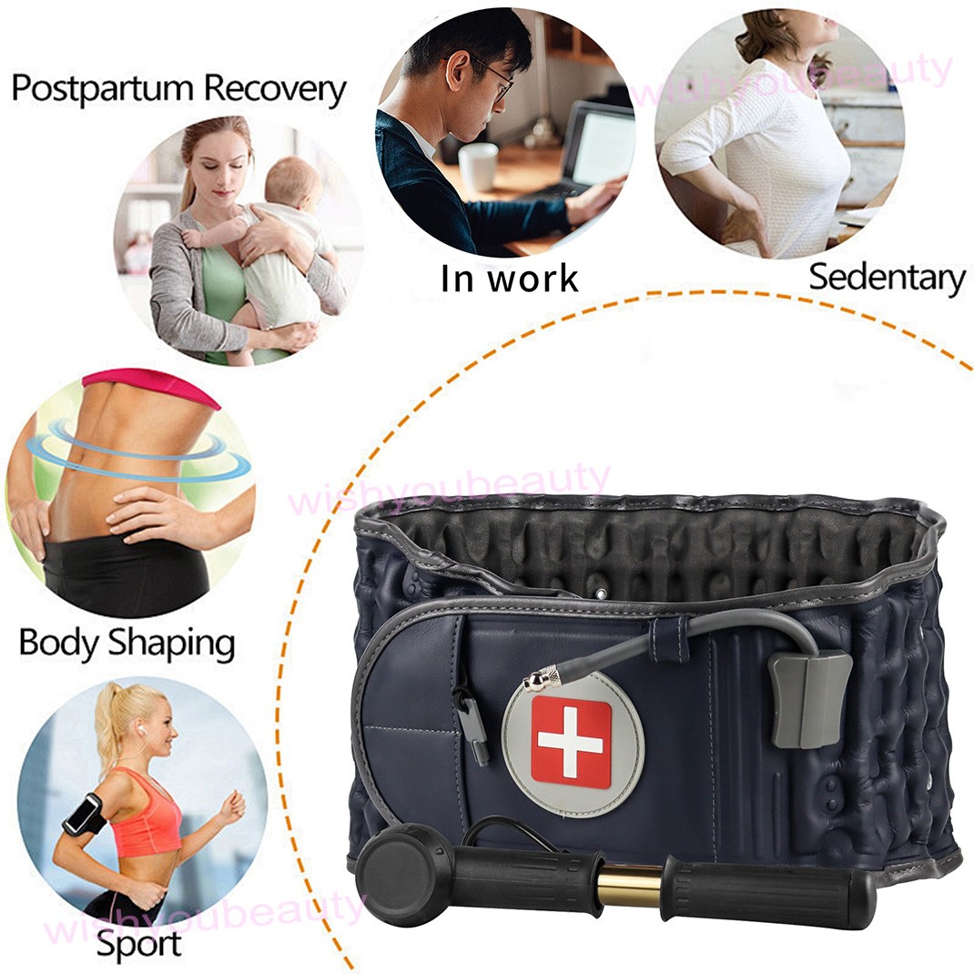 Pain Relief Decompression Belt Waist Brace Spinal Lower Air Traction Lumbar Back