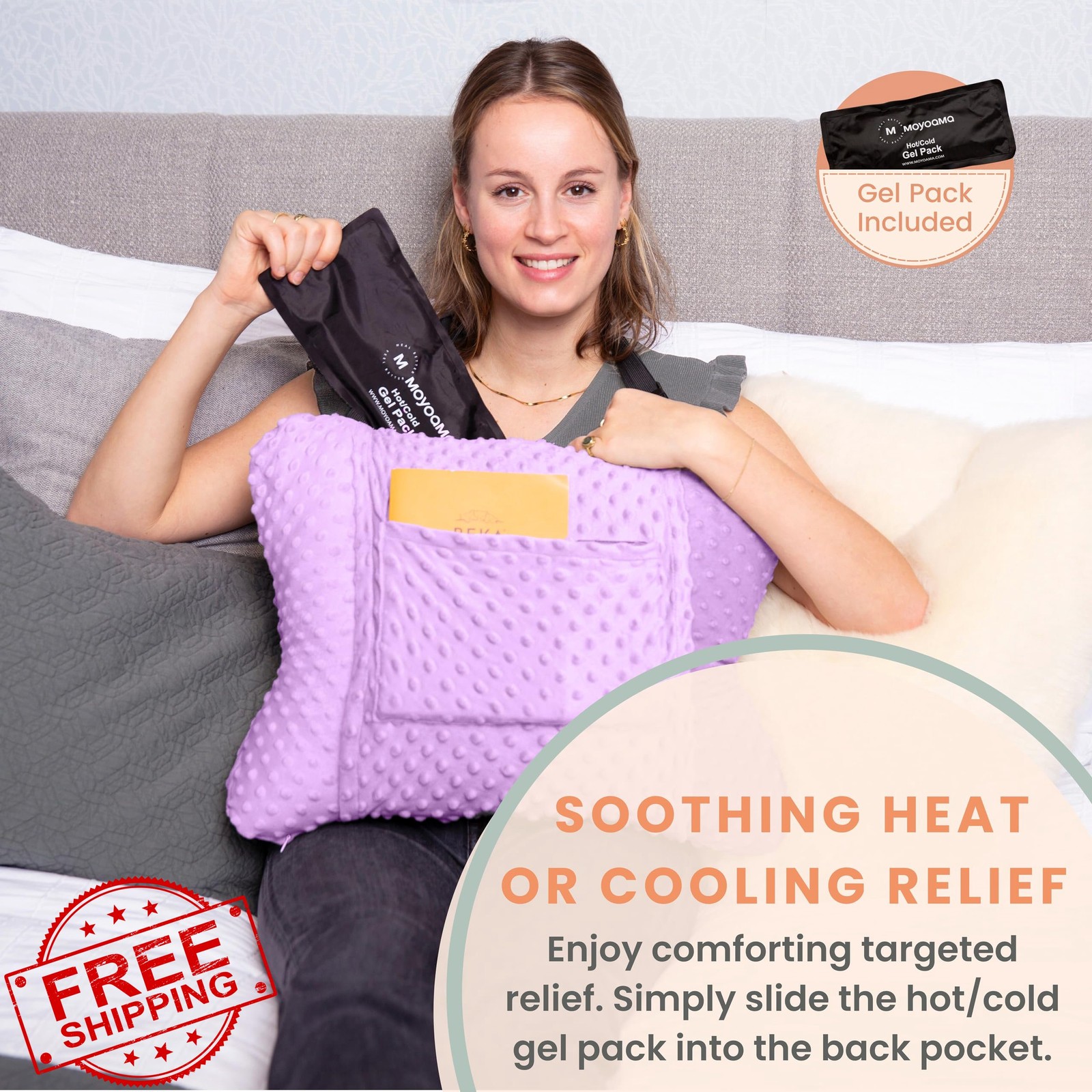 MOYOAMA Hysterectomy Pillow Post Surgery C-Section Abdomen Recovery Gift