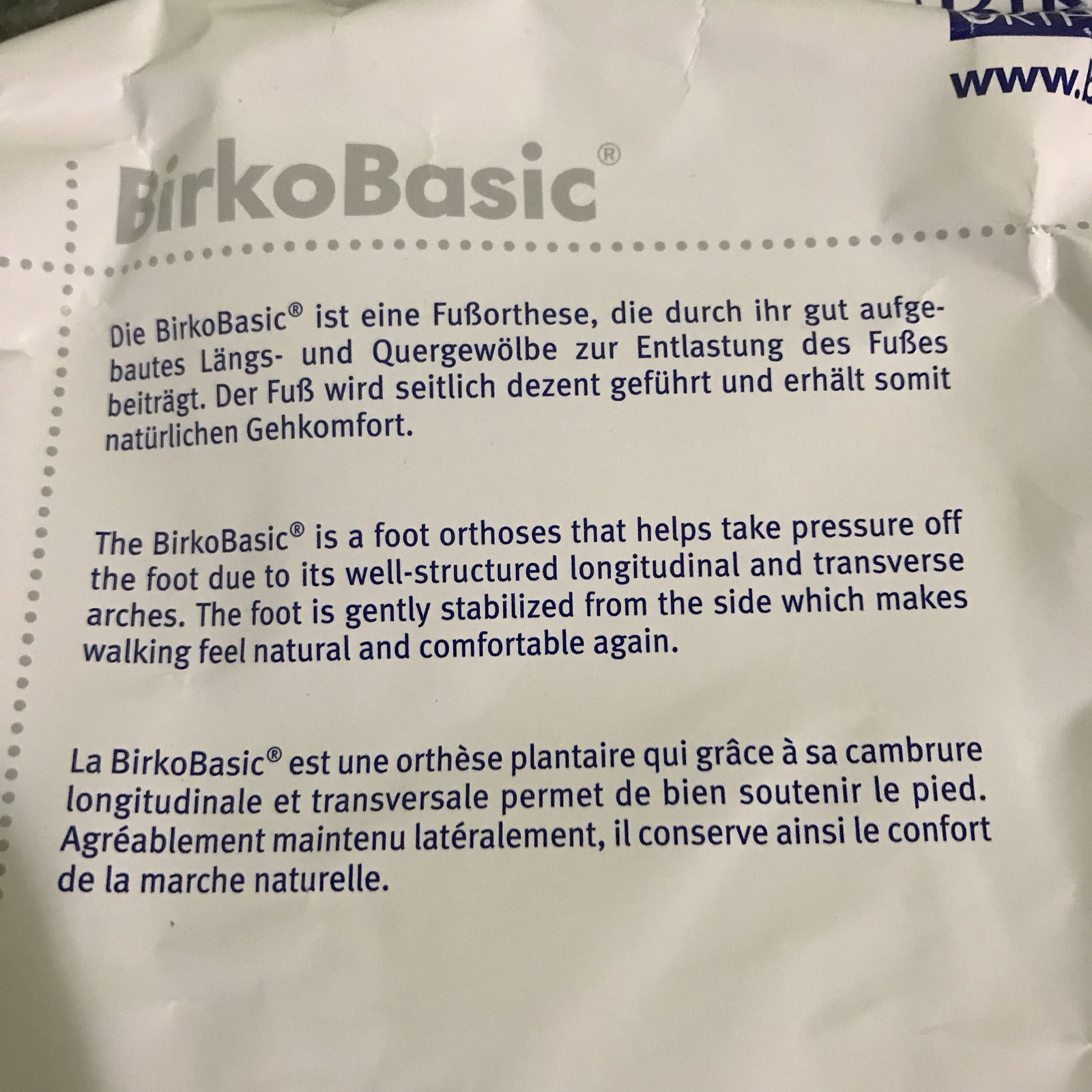 Birkenstock BIRKO BASIC INSOLE Arch Support Insoles (made in Germany)