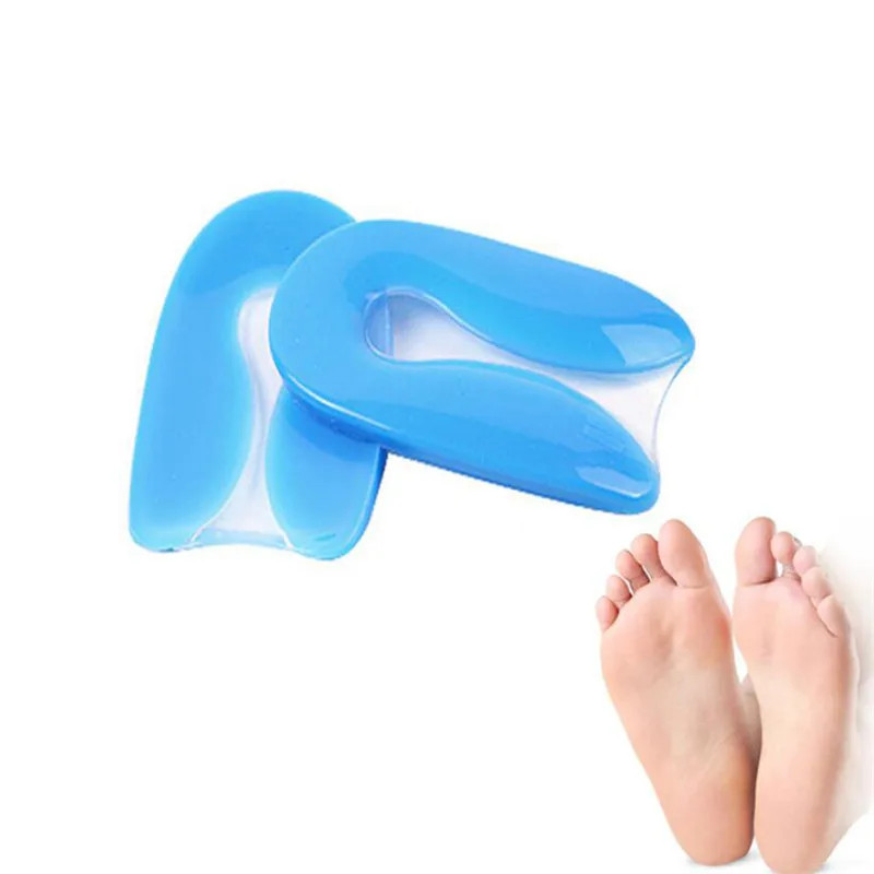 1Pair Foot Pain Relief Silicone Gel U-Shape Plantar Fasciitis Heel Protector Hee