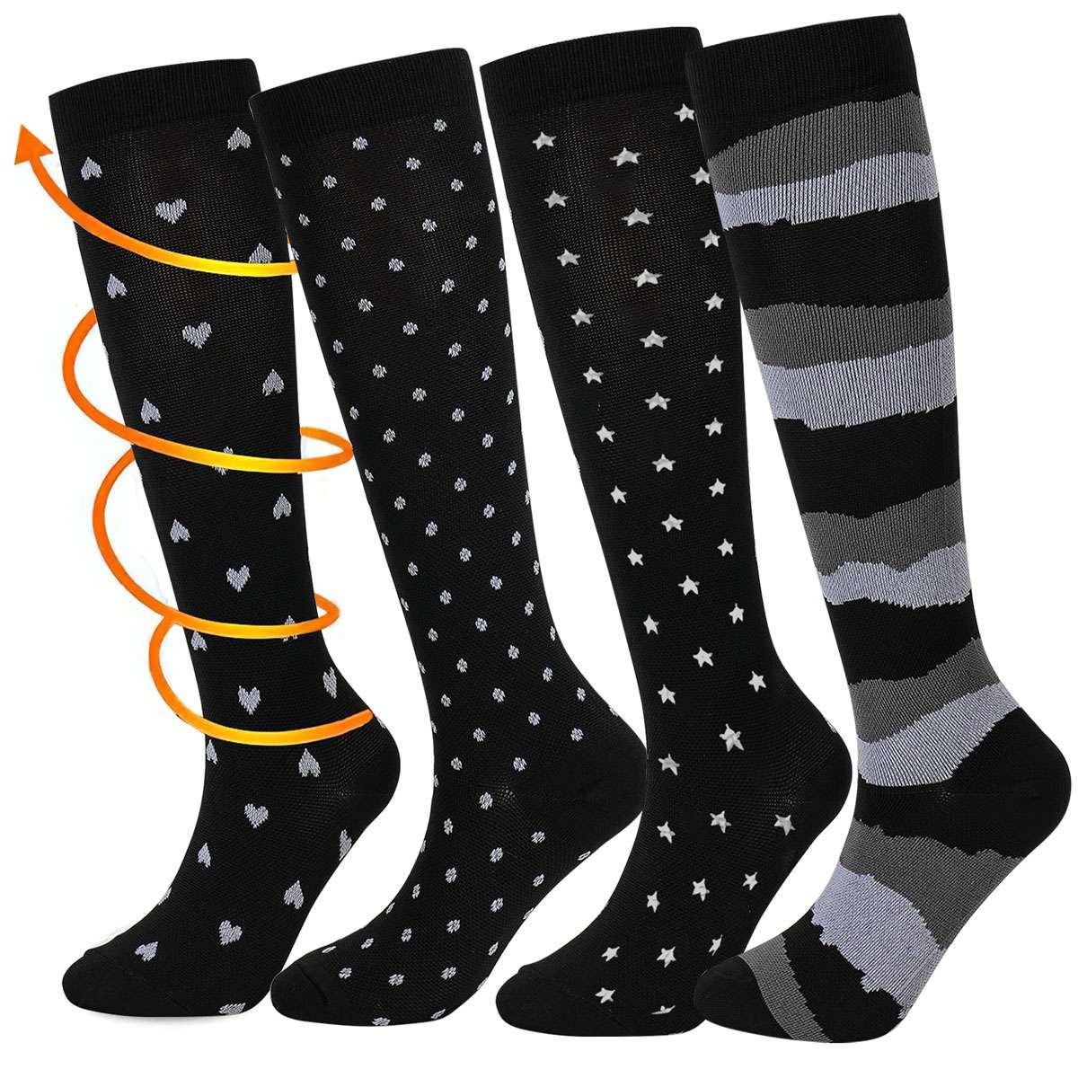 Compression Socks- 15-20 mmHg Knee High for Men & Women, Medical Grade,S/M~L/XL