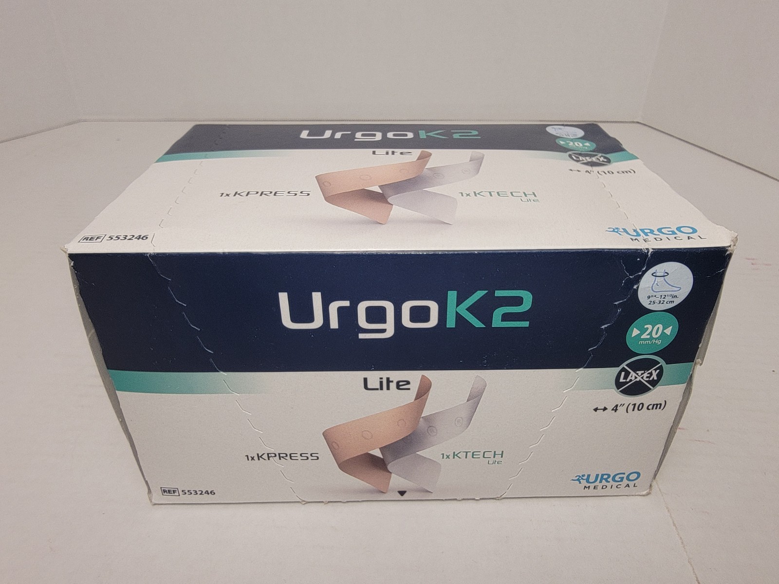 Urgo K2 Lite – Size 2 – 10 CM/4 inches – No Latex – Ref 553246 – Exp 07/2027