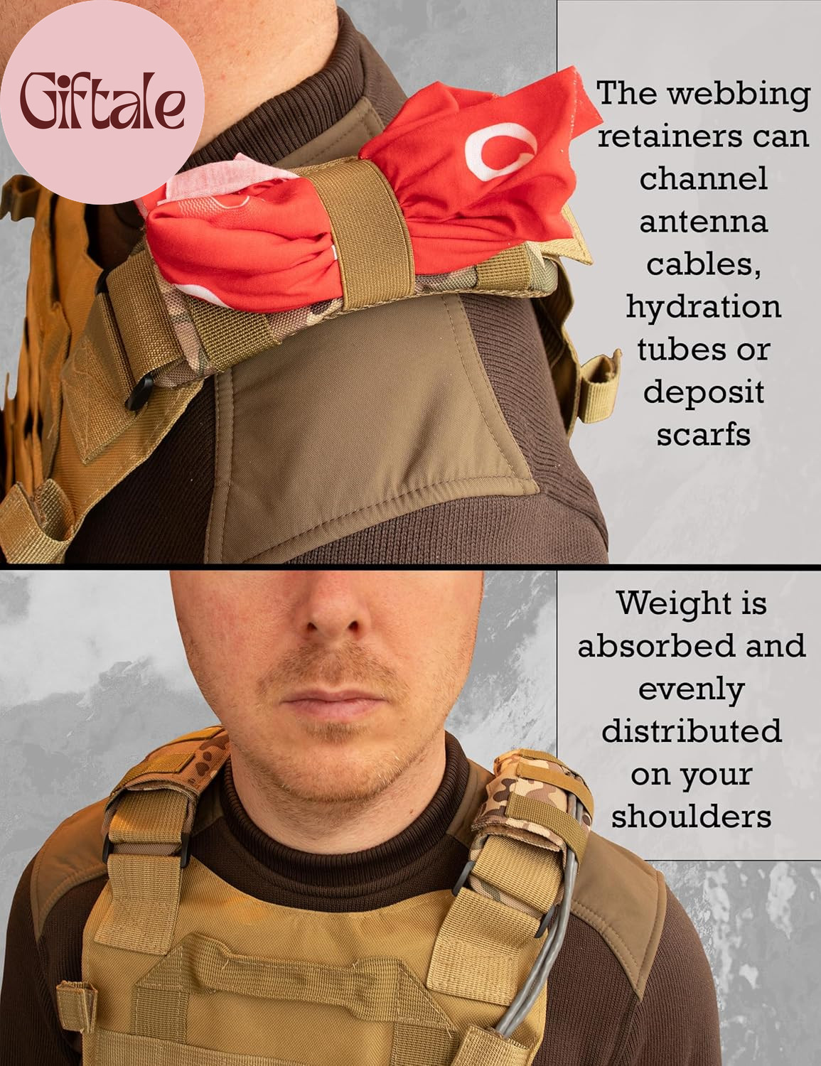 Shoulder Strap Pad for Optimal Weight Distribution, Plate Carrier Shoulder Pads