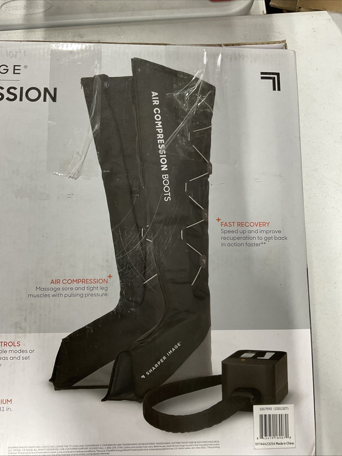 SHARPER IMAGE AIR COMPRESSION Flex BOOTS Small/Medium blue