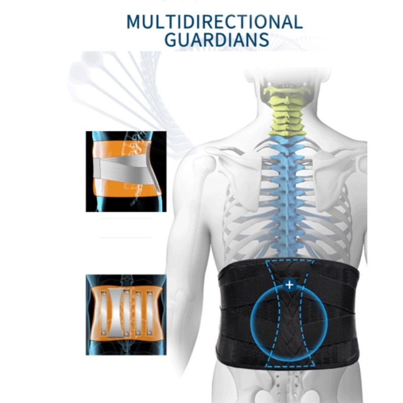 Back Support Belt Lumbar Back Brace Support Straps Adjustable Waist Support Belt