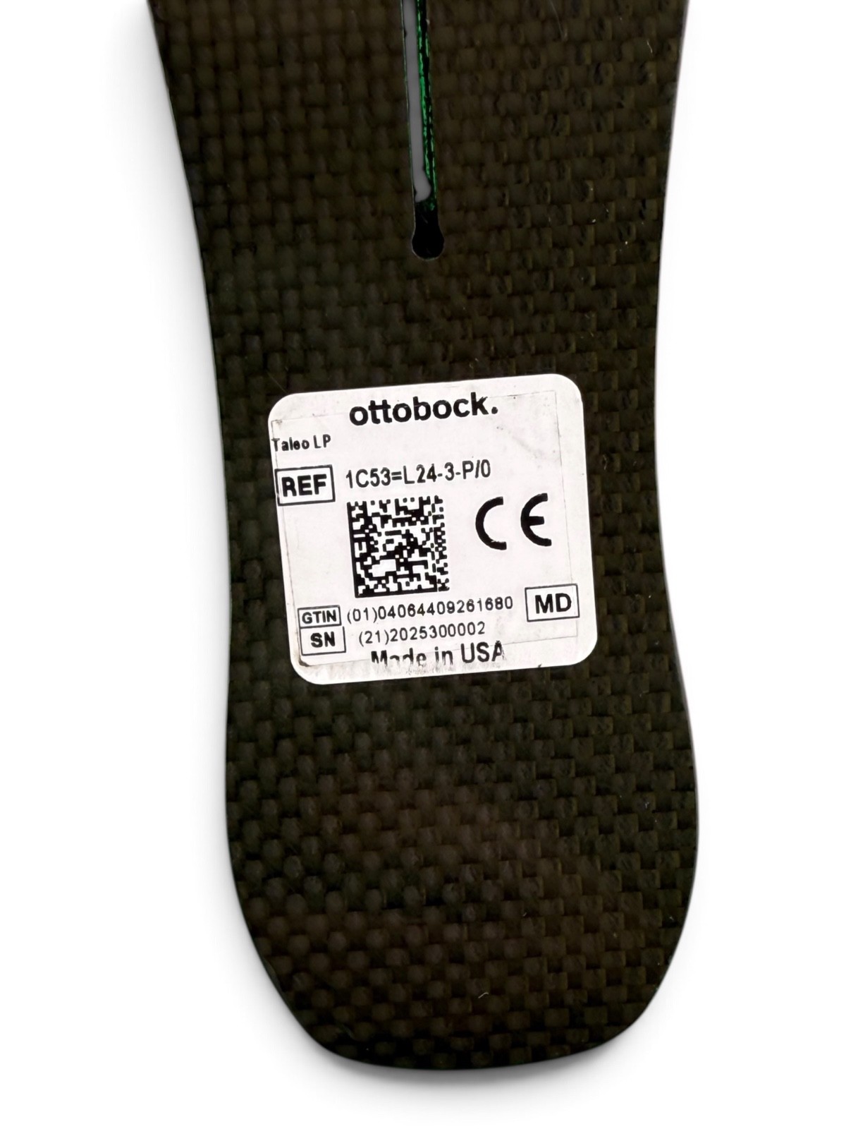 Ottobock Otto Bock Taleo LP 1C53 Prosthetic Foot. Size 24. Category 3. Right