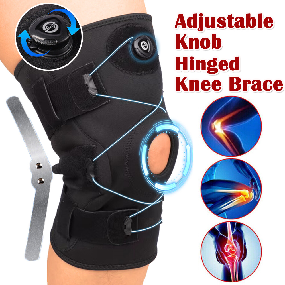 Hinged Knee Brace Adjustable Compression Orthopedic Knee Support Stabilizer Wrap