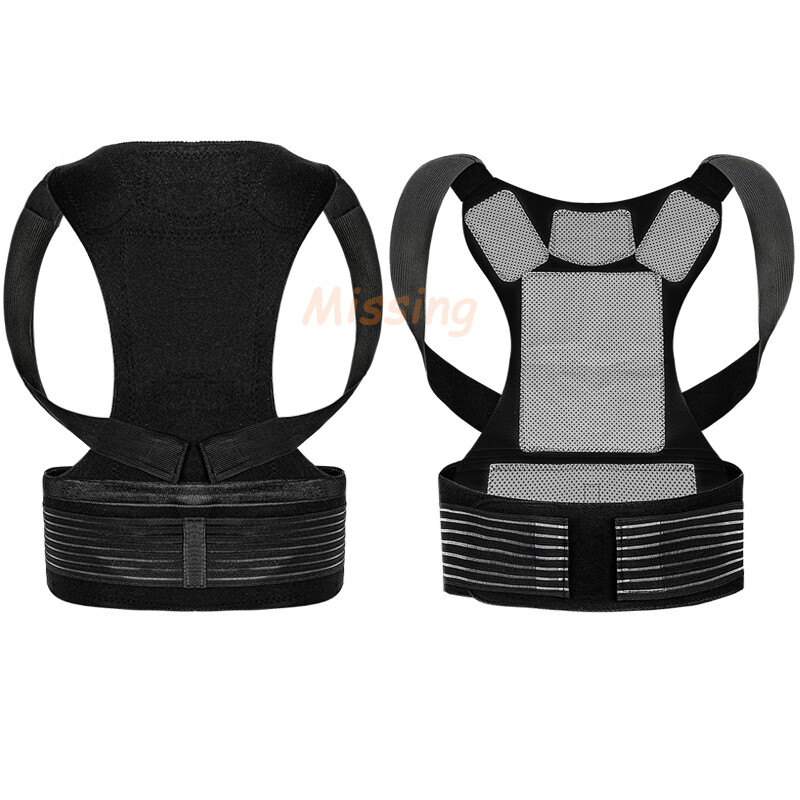 Magnetic Self Heating Back Support Tourmaline Therapy Waist Belt Shoulder Brace