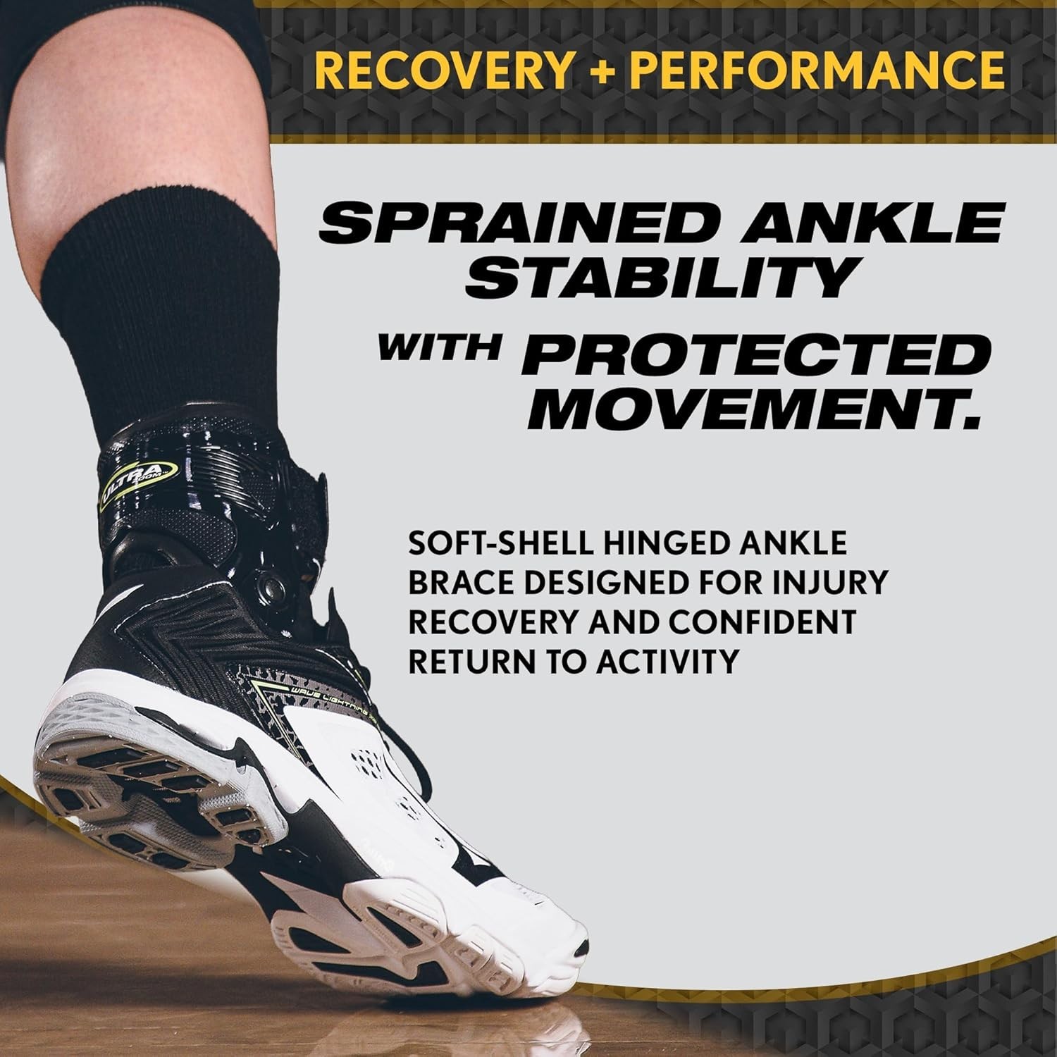 Ultra Zoom Ankle Brace for Sprained Ankle Recovery & Sports Support – Soft Sh…