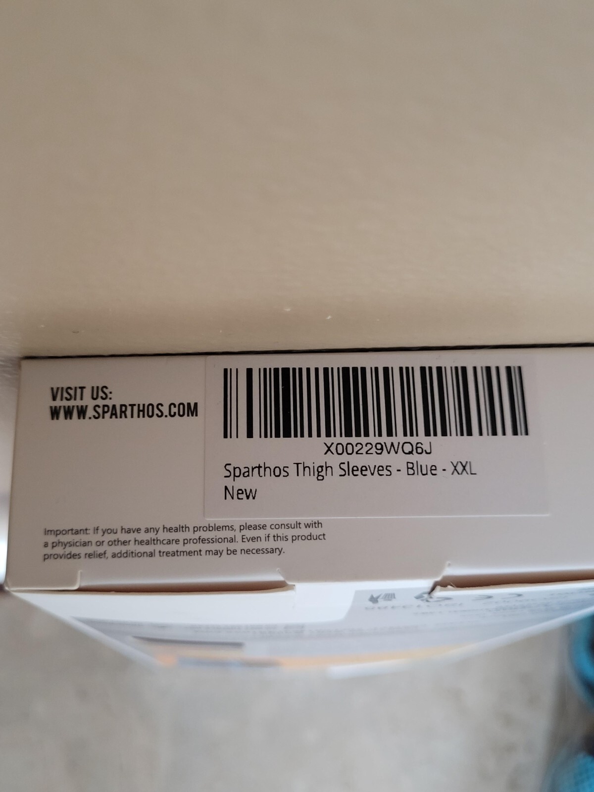 Sparthos Thigh Compression Sleeves (Pair) Blue XL New