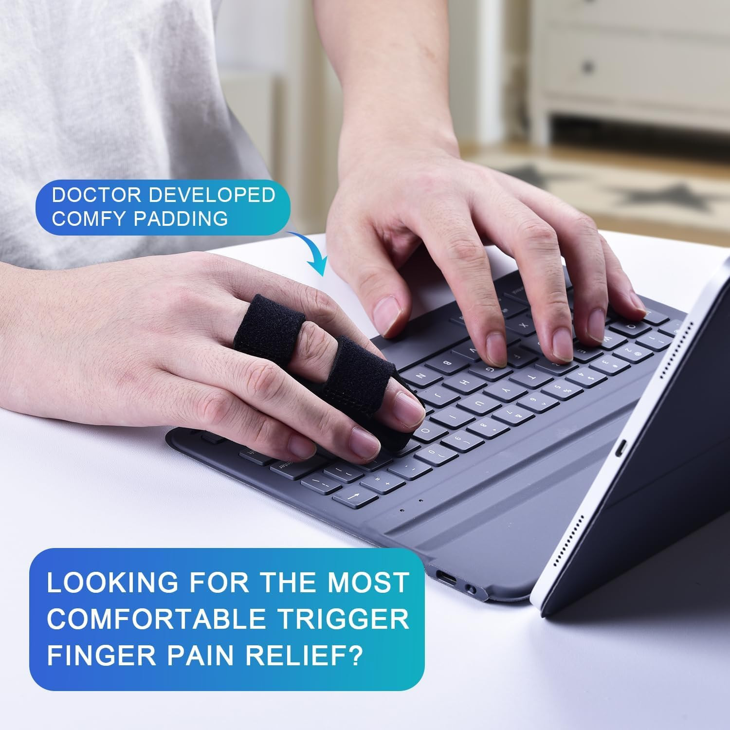 Finger Splints, 2Pcs Finger Support Brace, Arthritis & Knuckle Immobilizer
