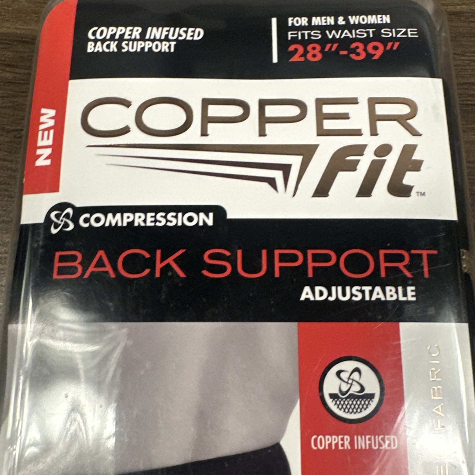 Copper Fit Back Support Adjustable Copper Infused New Brett Farve 28″-39″ CL