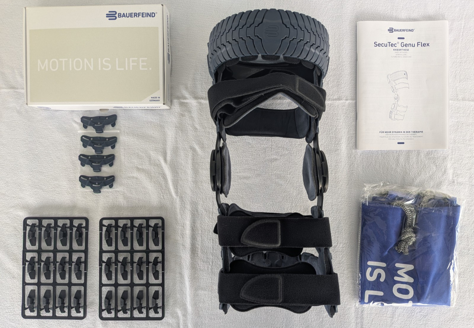 Bauerfeind SecuTec Genu Flex Left Knee Brace Sz 3 Adjustable Stabilizer Orthosis