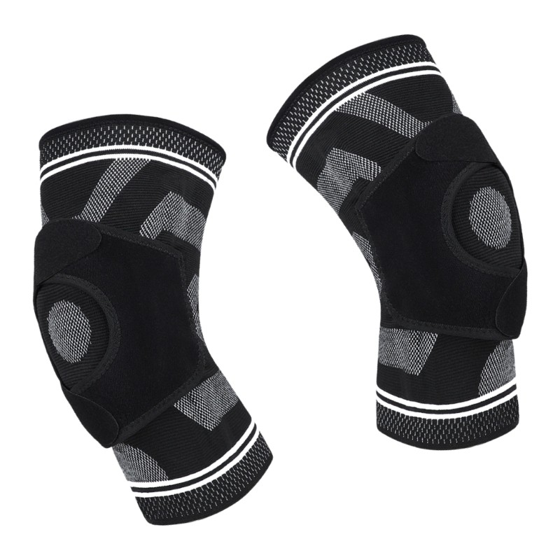 1 Pair Adjustable Knee Sleeves Knee Wrap for Muscle Support and Warmth Retention