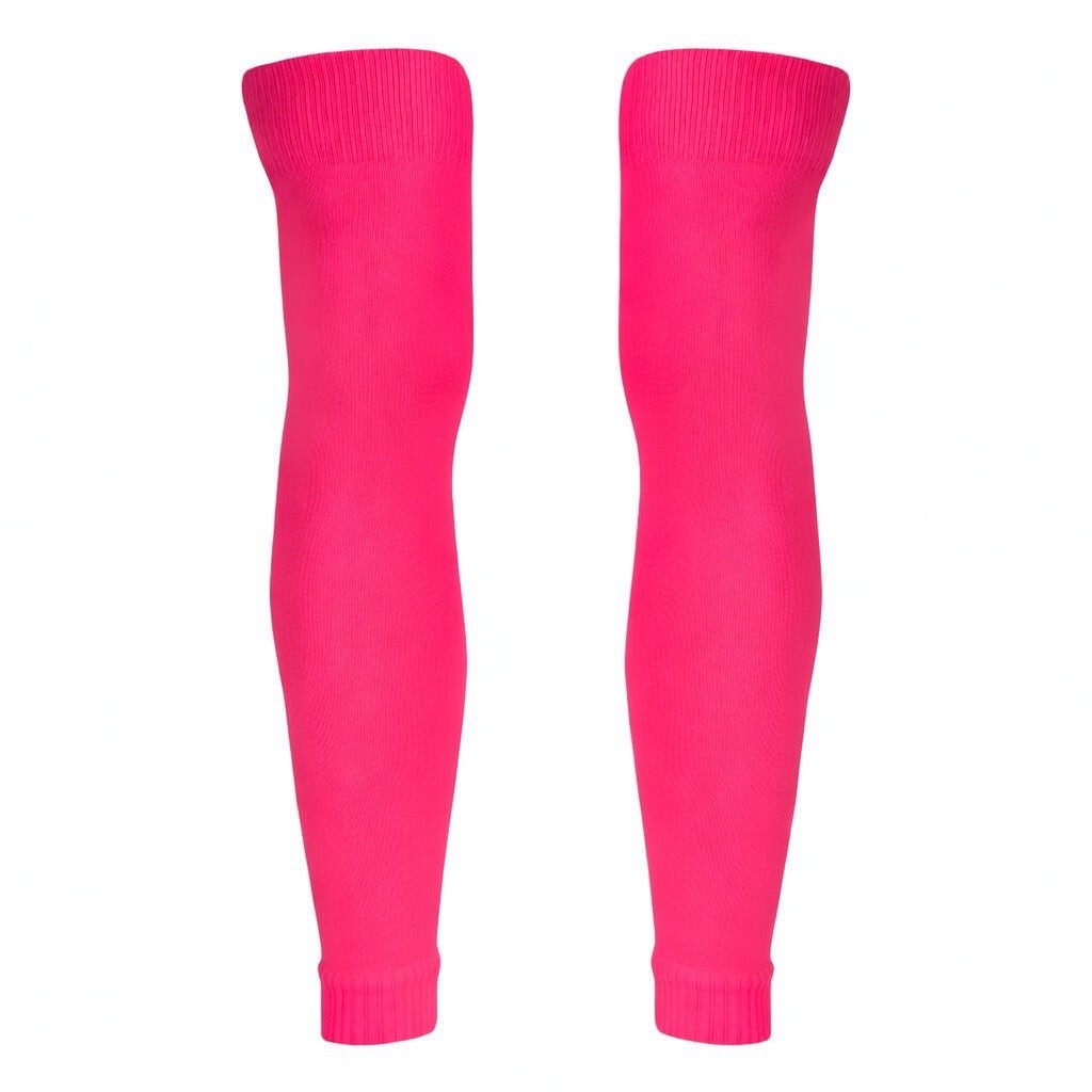 MK Socks Soccer Football Leg Sleeves – Shin Guard Hold, USA Made, Hot Pink