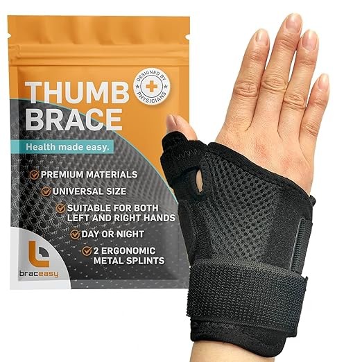 BracEasy Thumb Brace: Thumb Support for arthritis – Thumb Splint