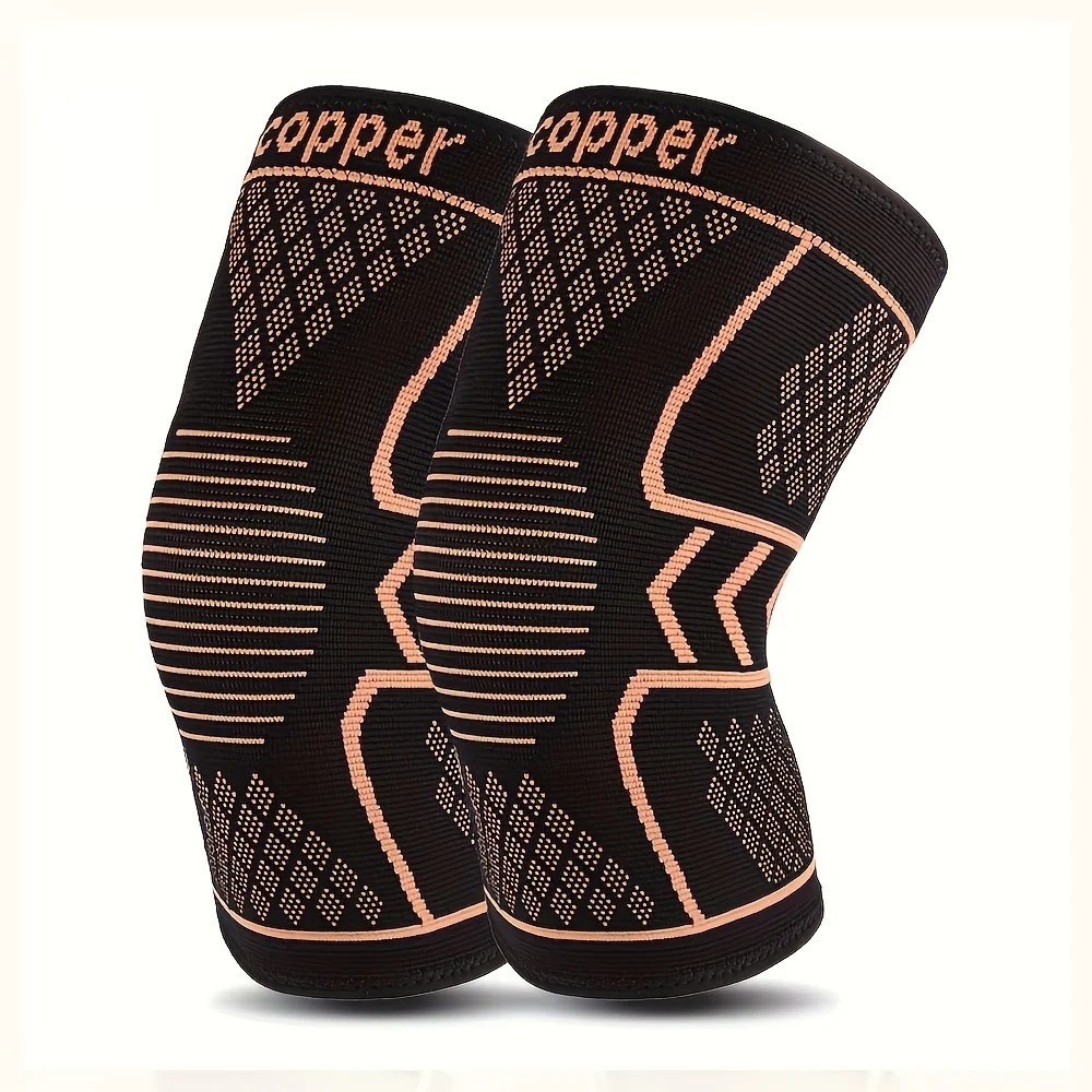 2 PCS Compression Knee Brace for Men, Women, Copper Compress Sleeve Top Quality