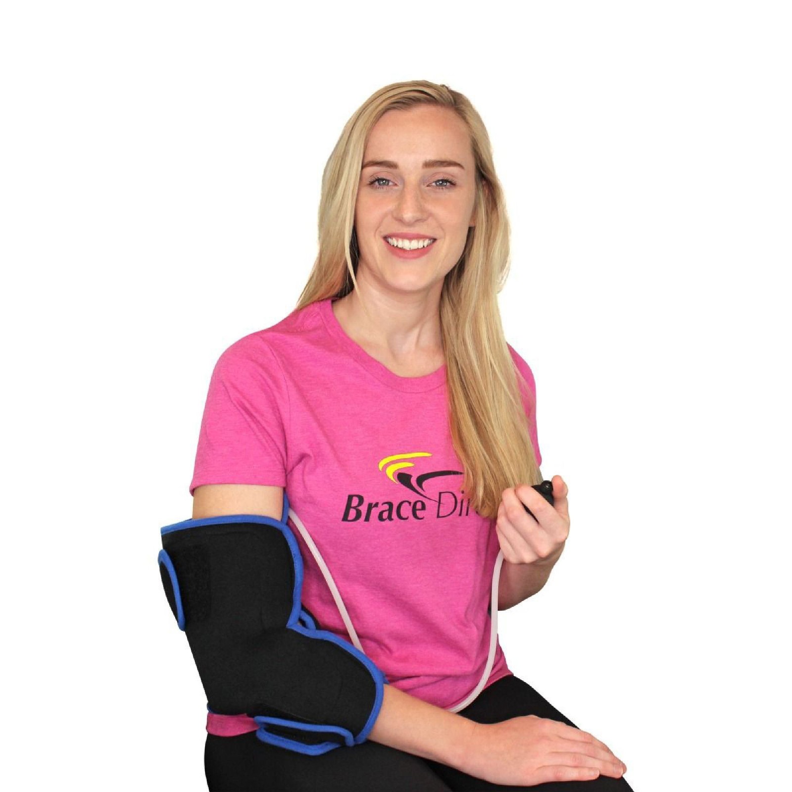 Cryotherapy Elbow Wrap with Adjustable Compression, Air Pump, and Ice Pack
