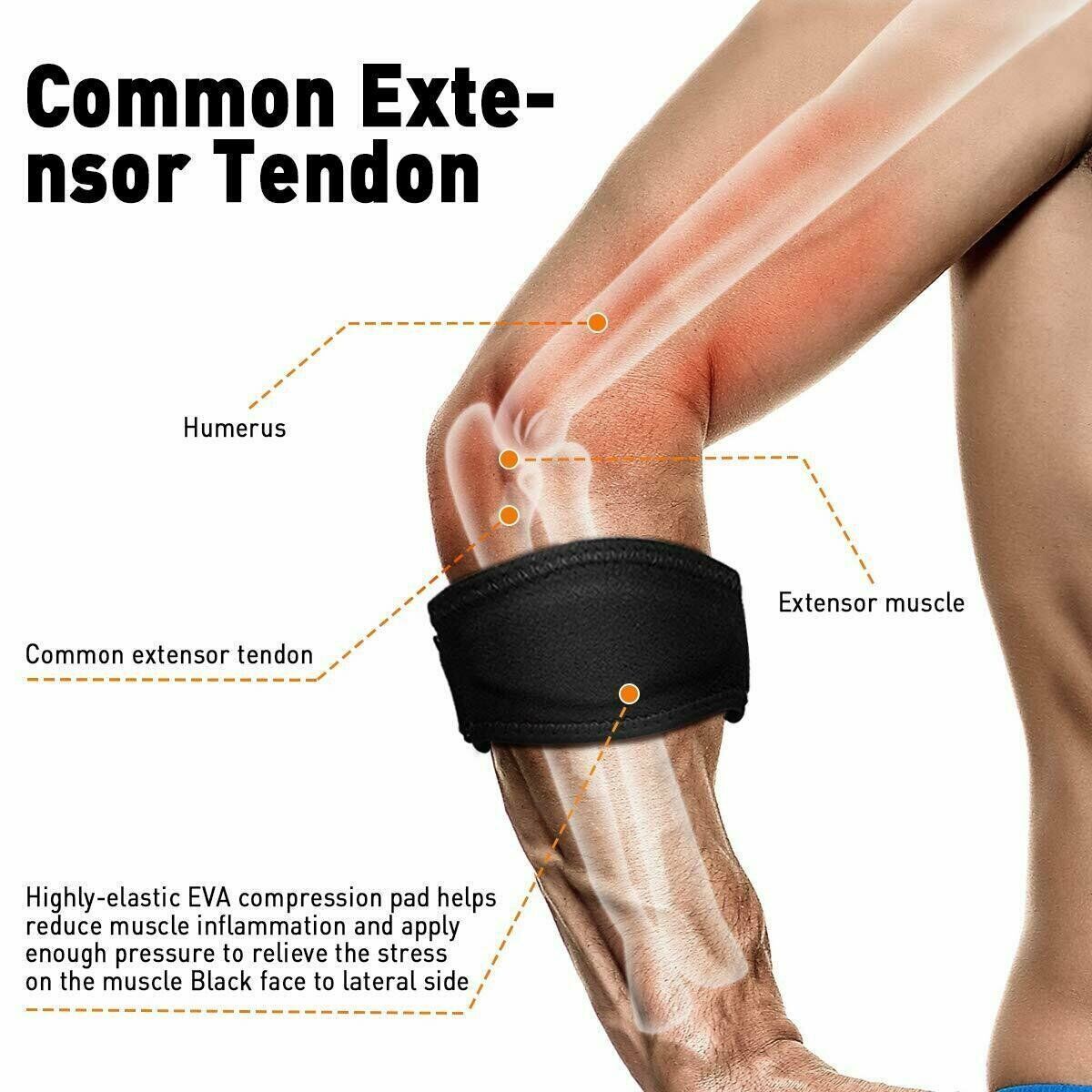 Tennis Elbow Support Brace Compression Sleeve Joint Strap Arthritis Arm Tendon