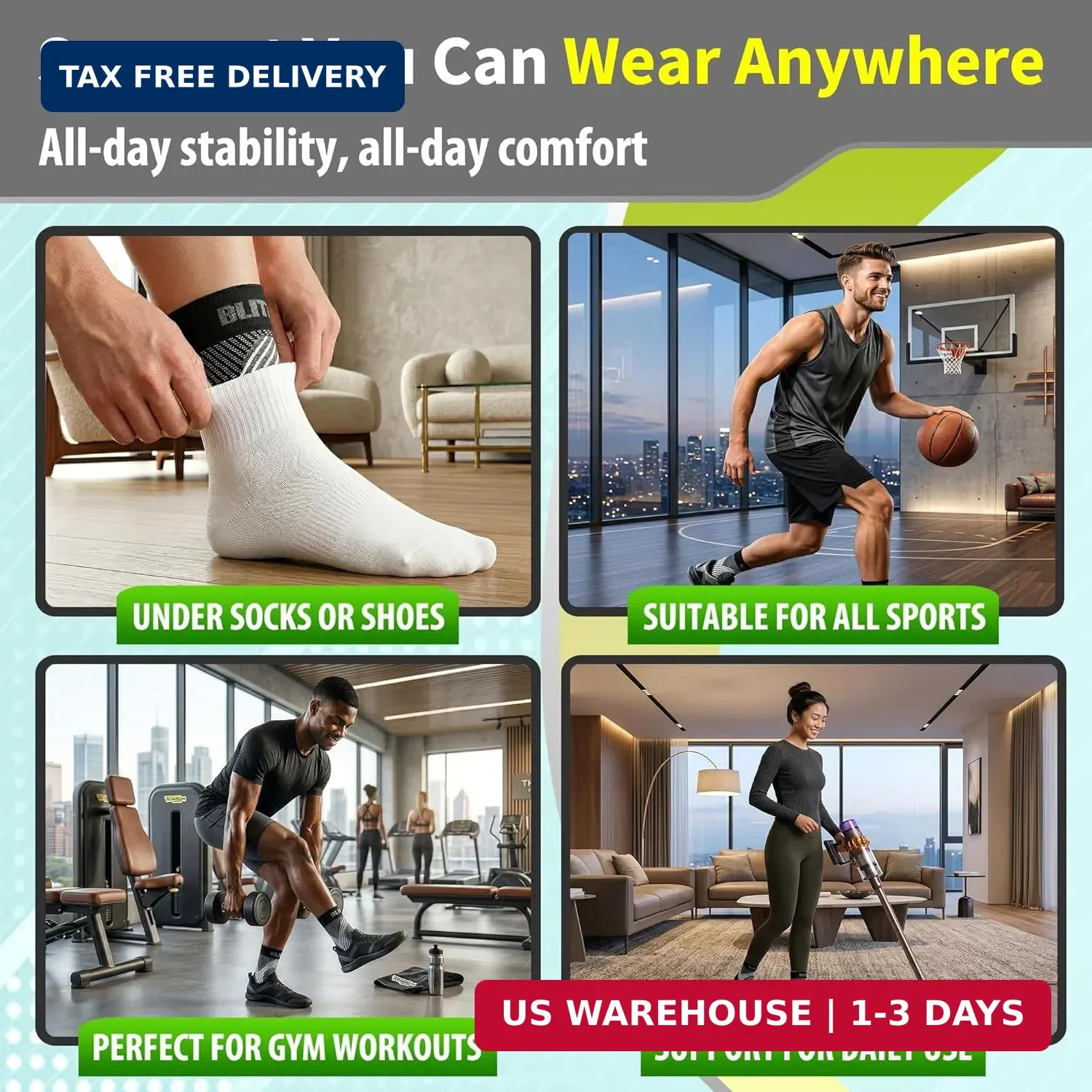 Compression Socks for Plantar Fasciitis, Achilles Tendonitis, Arthritis Relief,