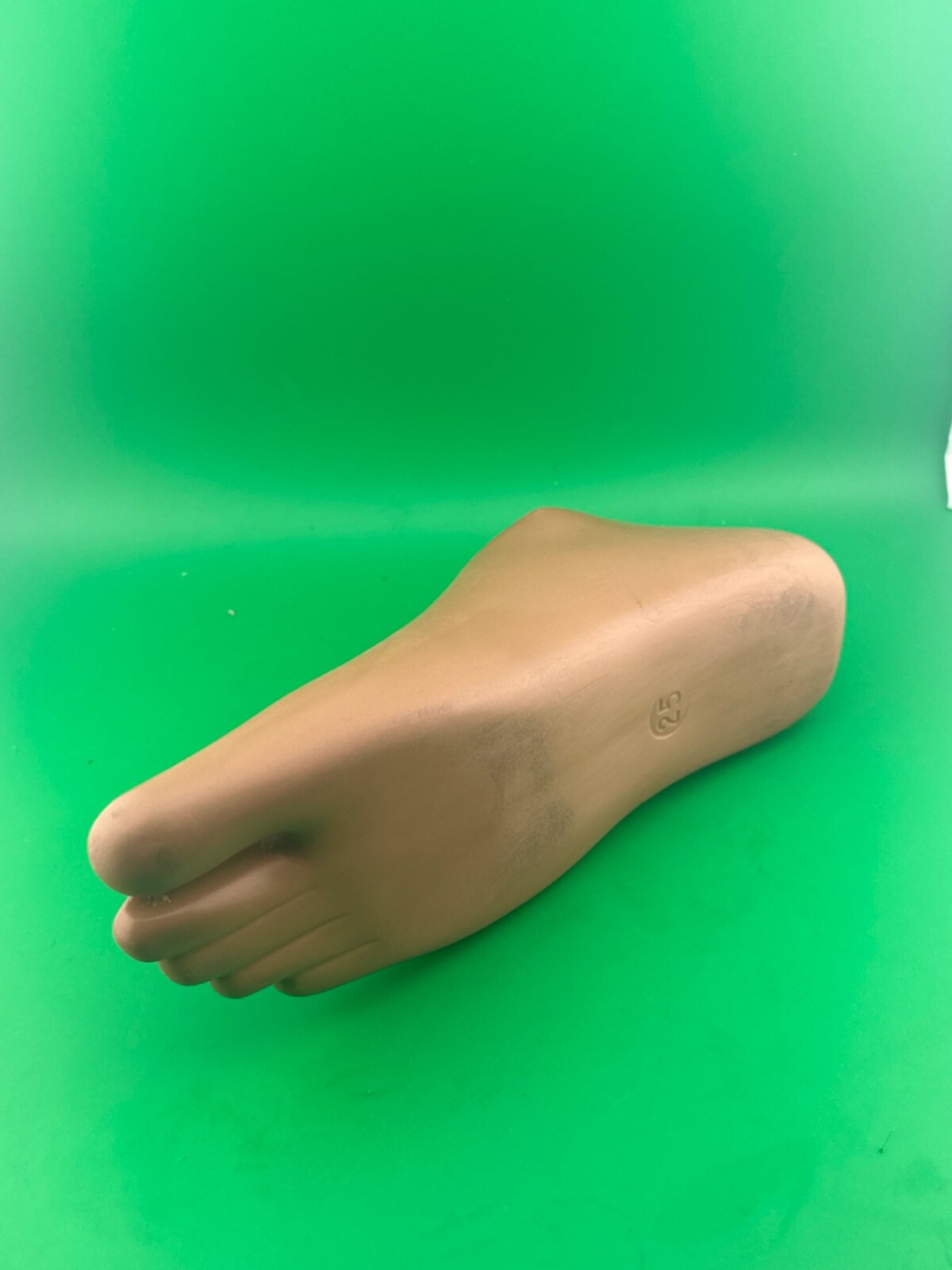 Prosthetic footshell foot shell, right, Blatchford avalon shell. Size 25. Brown