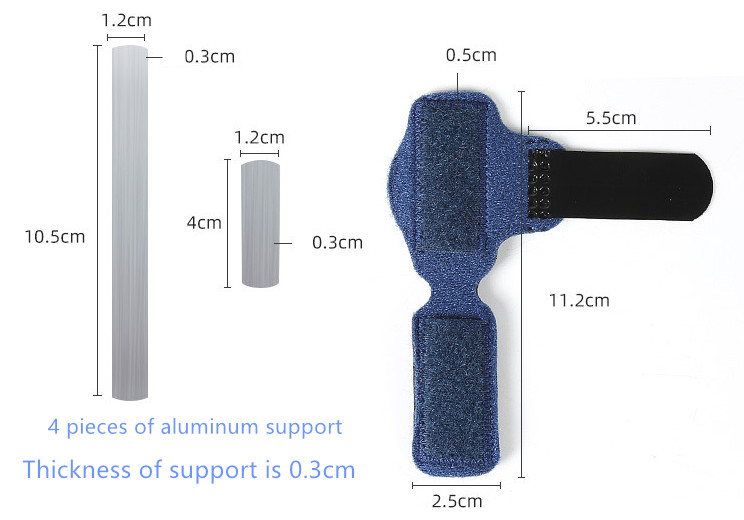 Premium Quality Compression Finger Splints with Flexible Built-in Aluminium Supp