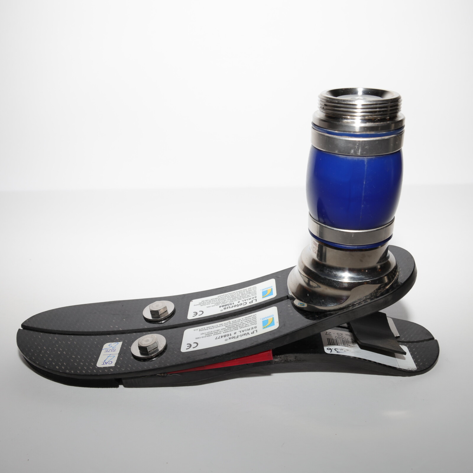 OSSUR LP VARI-FLEX CARBON X PROSTHETIC FOOT w CETERUS SHOCK PYLON Sz 25 / CAT 4L