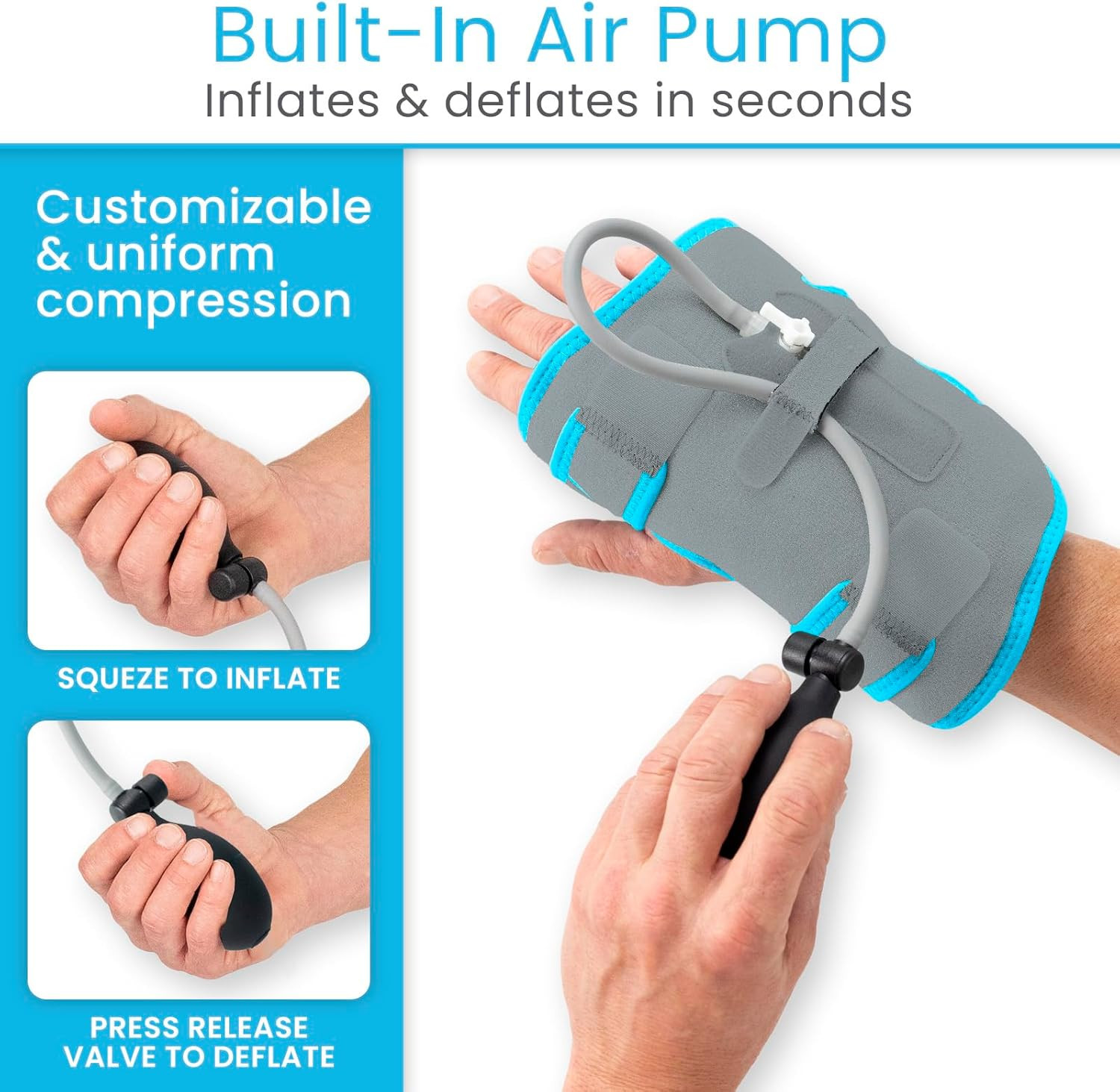 Wrist Ice Pack Wrap with Compression for Carpal Tunnel Relief – Hand Brace with
