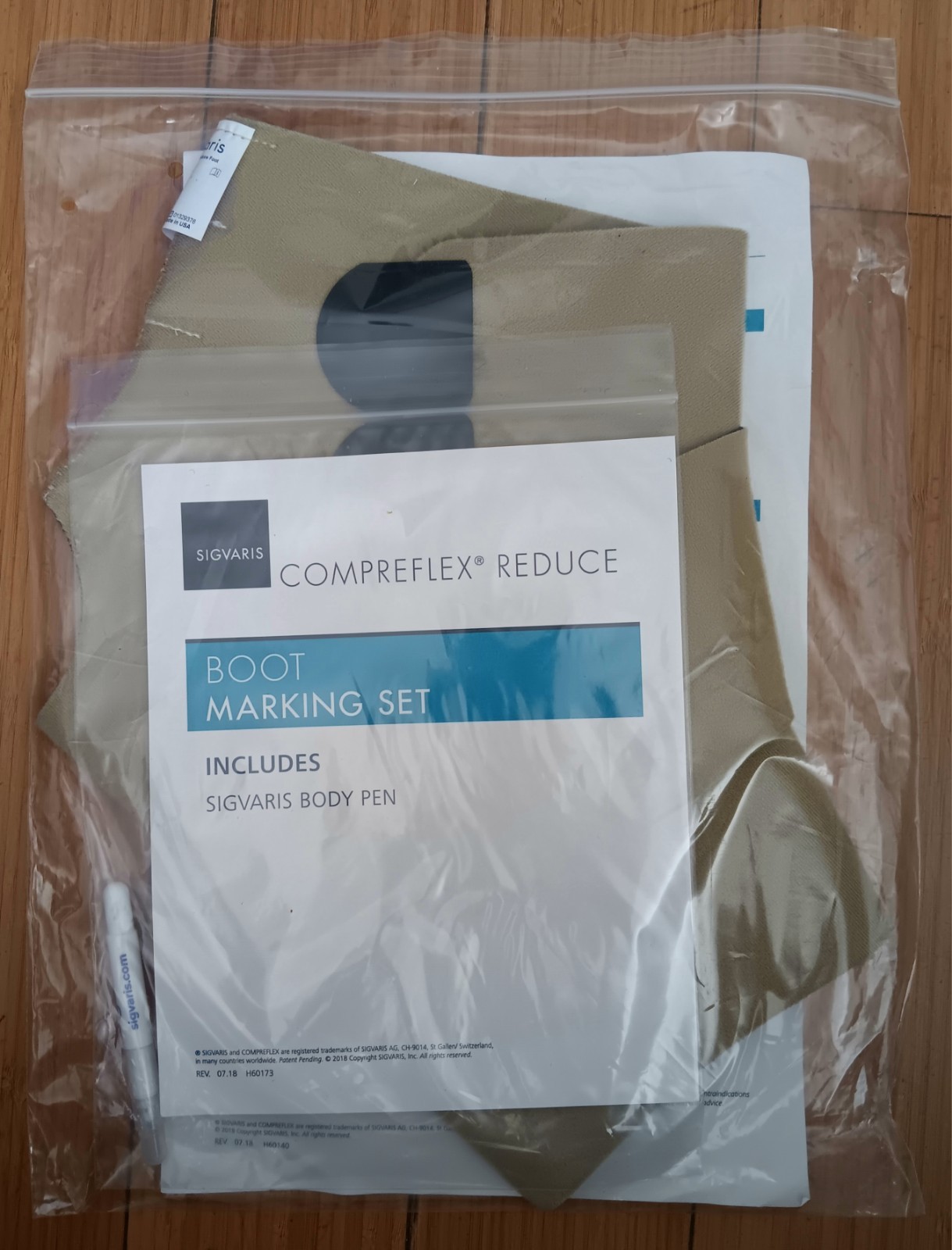 SIGVARIS MEDICAL #2813-BTL Compreflex Reduce Foot Boot, Beige, Range 3, NEW