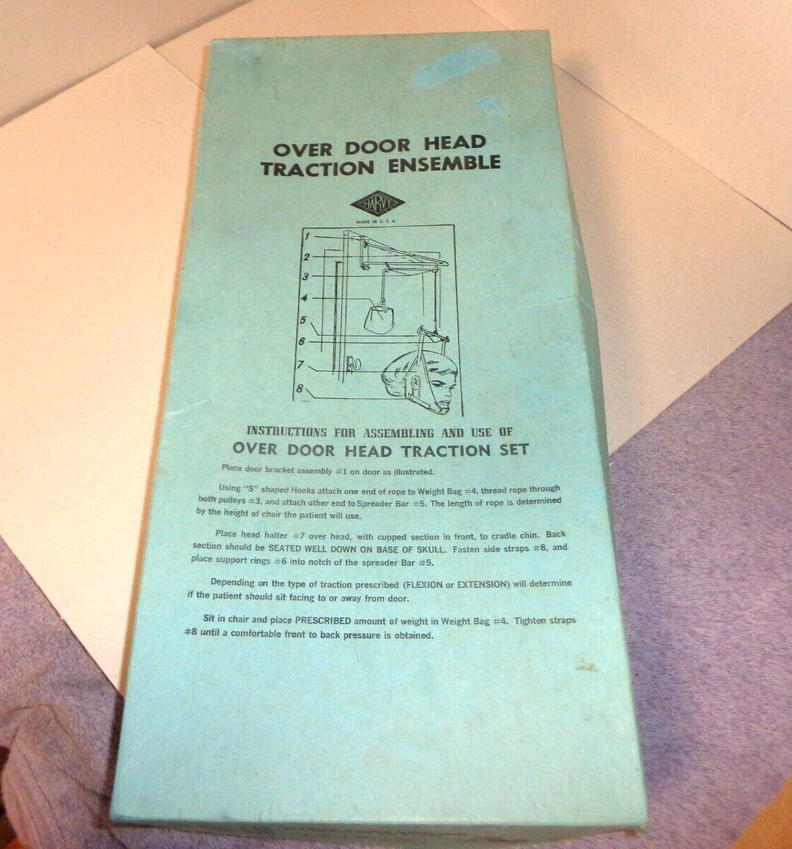 VTG HARVEY Neck Cervical Traction Device Unit Kit Home Over Door Neck Relief