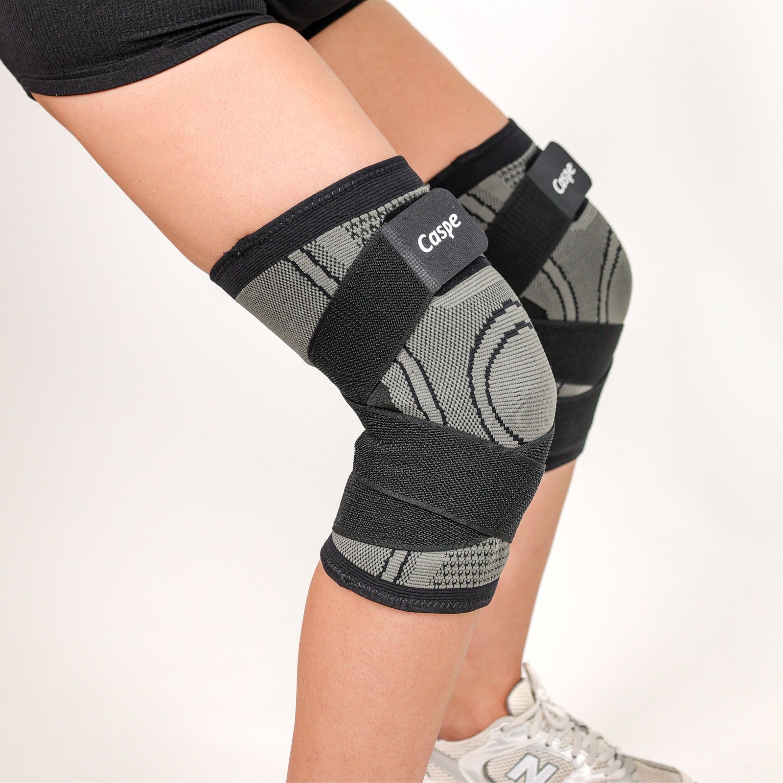 2x Knee Brace Compression Sleeve with Strap for Knee Pain Knee Support Arthritis