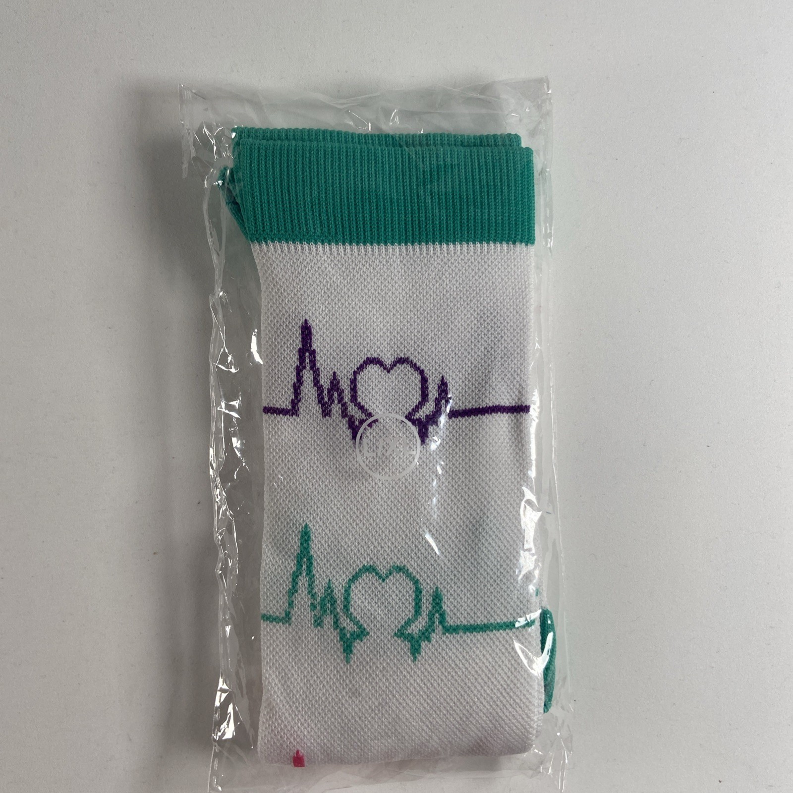 Compression Socks Knee High Medical ECG EKG L/XL Lot of 2 Stockings Womens 20-30