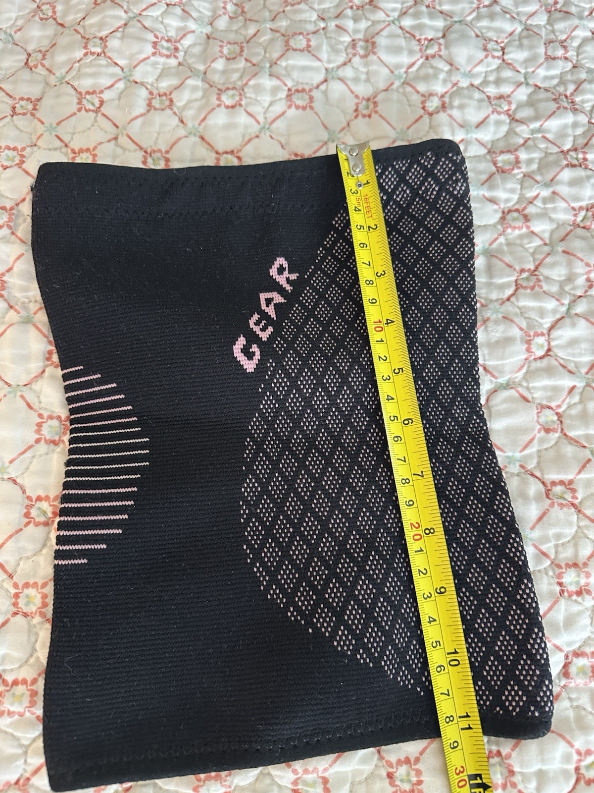Physix Gear compression knee sleeve Black w/ Pastel Pink Size XXL