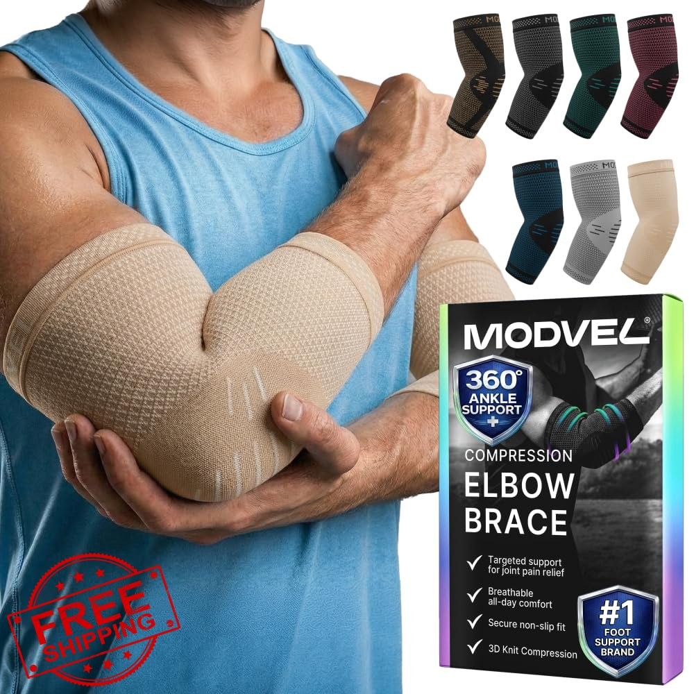 Modvel 2pk Elbow Brace, Nude, Golfer’s Tennis Elbow Compression