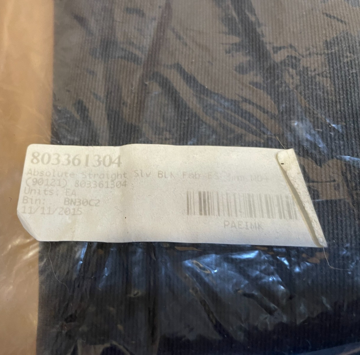 2 PCS. FILLAURE ABSOLUTE SLEEVE STRAIGHT BLACK FABRIC M+ 803361304 NEW