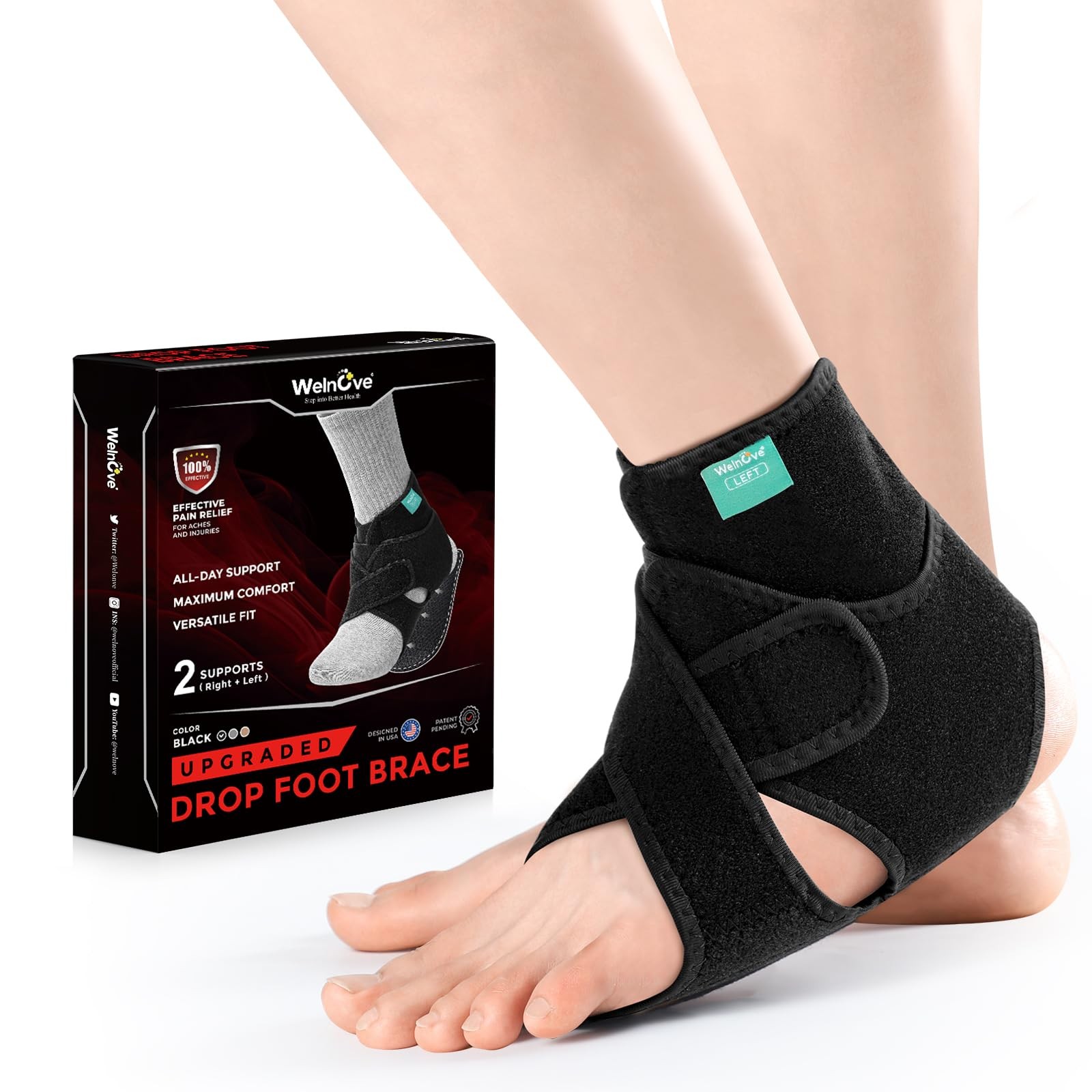 AFO Drop Foot Brace Arch Support Stabilizes Lower Limbs Walking Medical Care