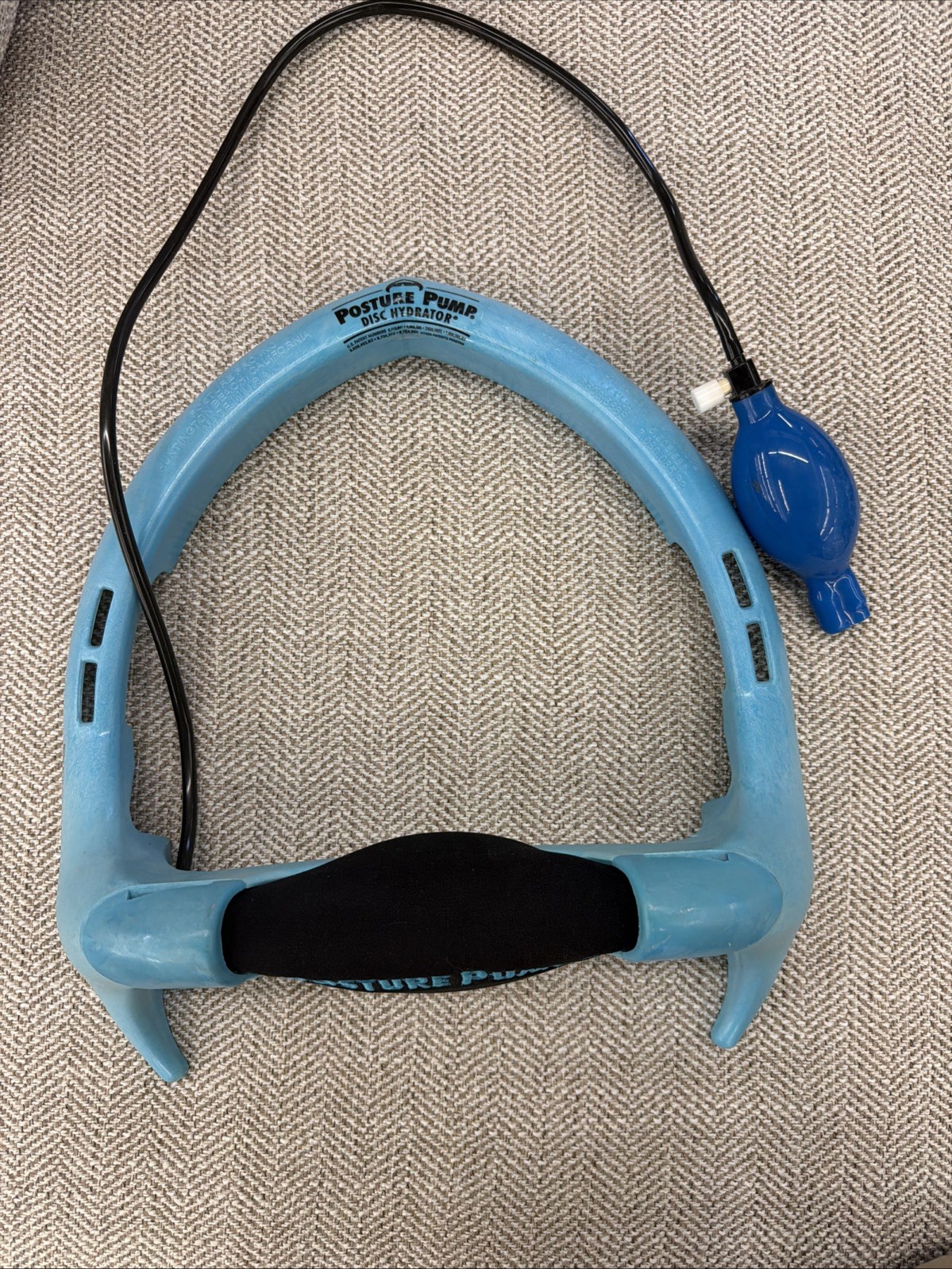 Posture Pump Spine Trainer Neck Traction Device USA Blue