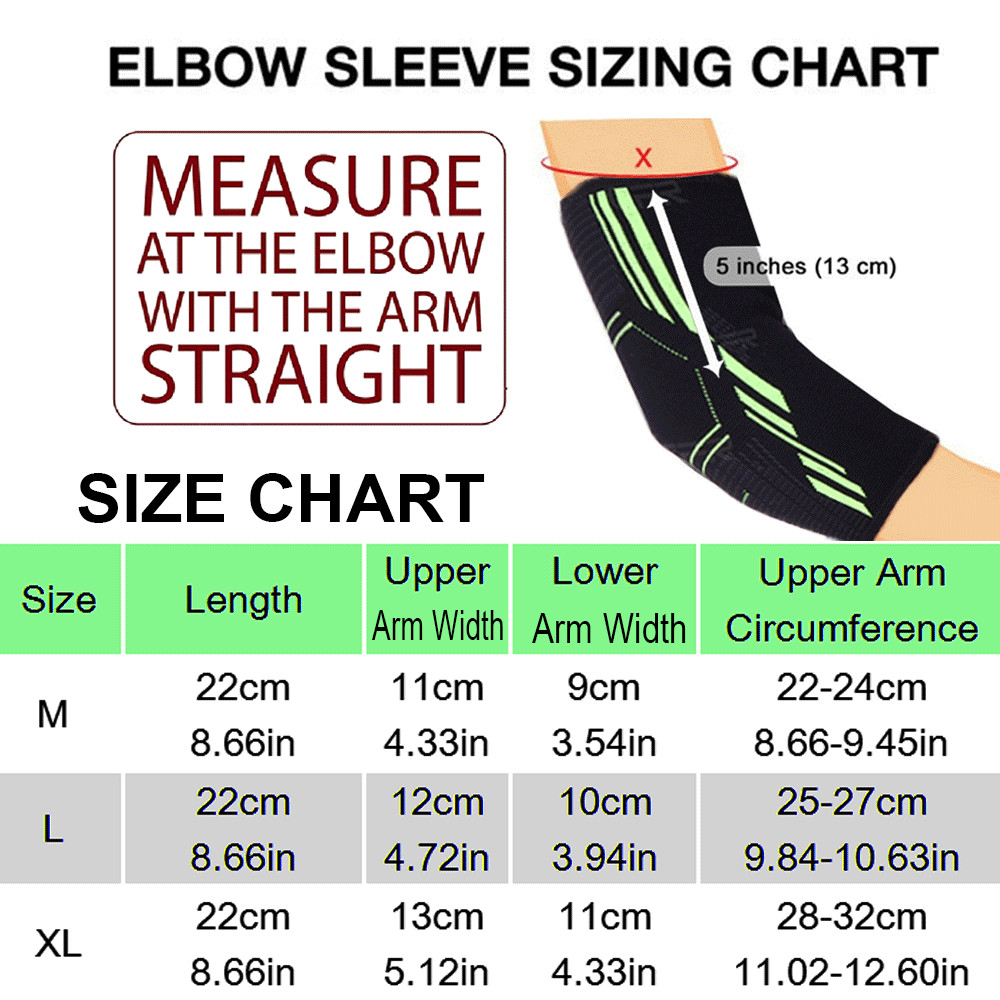 Copper Elbow Brace Compression Support Sleeve Arthritis Tendon Joint Pain Wrap @