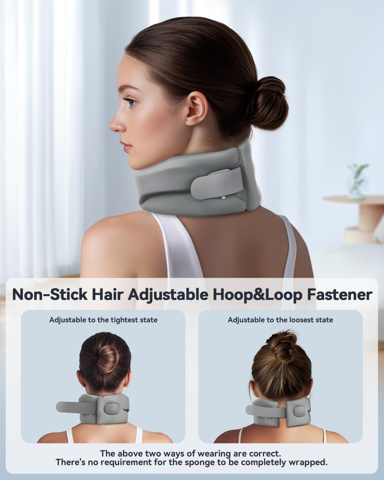 Cervical Neck Brace Support Collar for Sleeping – Soft Foam, Vertebrae Alignment