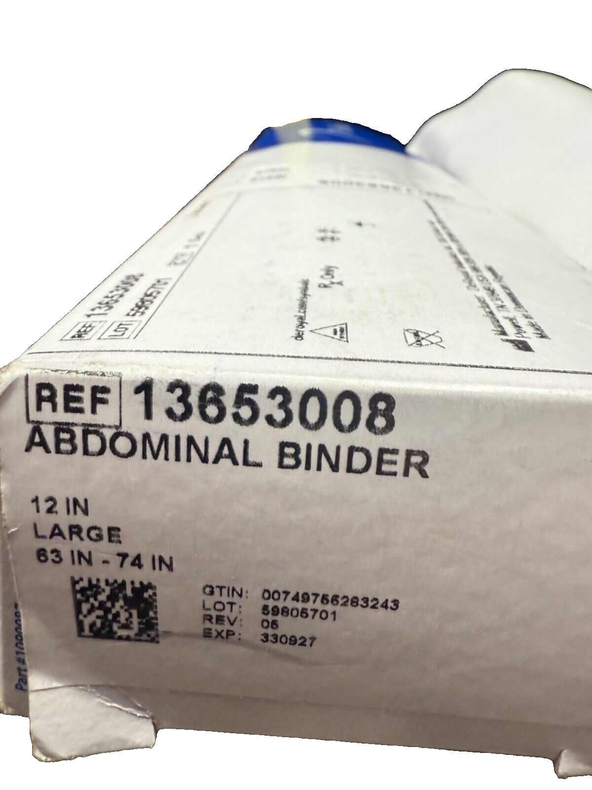 De Royal Abdominal Binder 12″ Large 63″-74″ Latex-Free (New) – Shelf Damaged Box