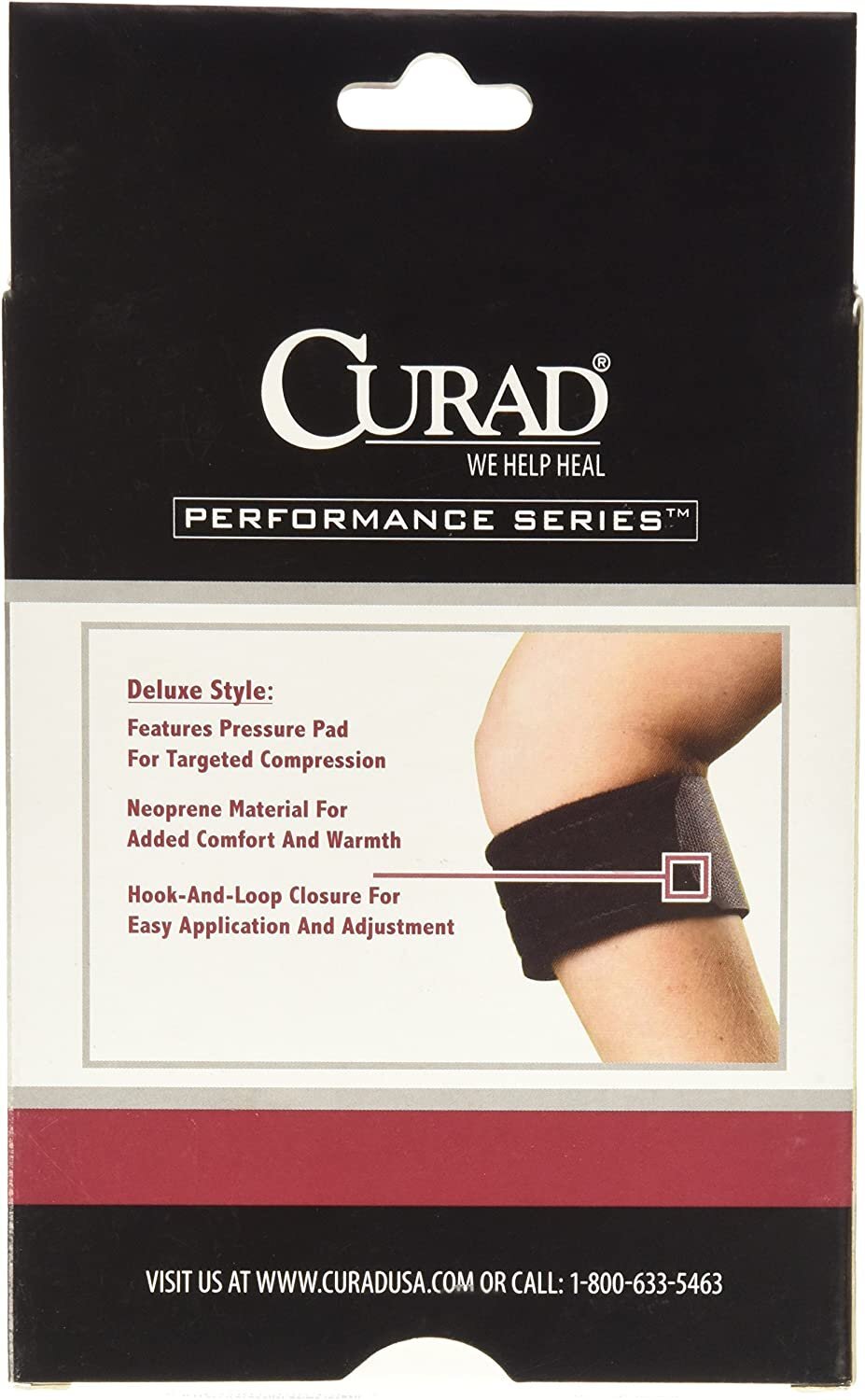 Curad Universal Tennis Elbow Compression Support Strap, Deluxe