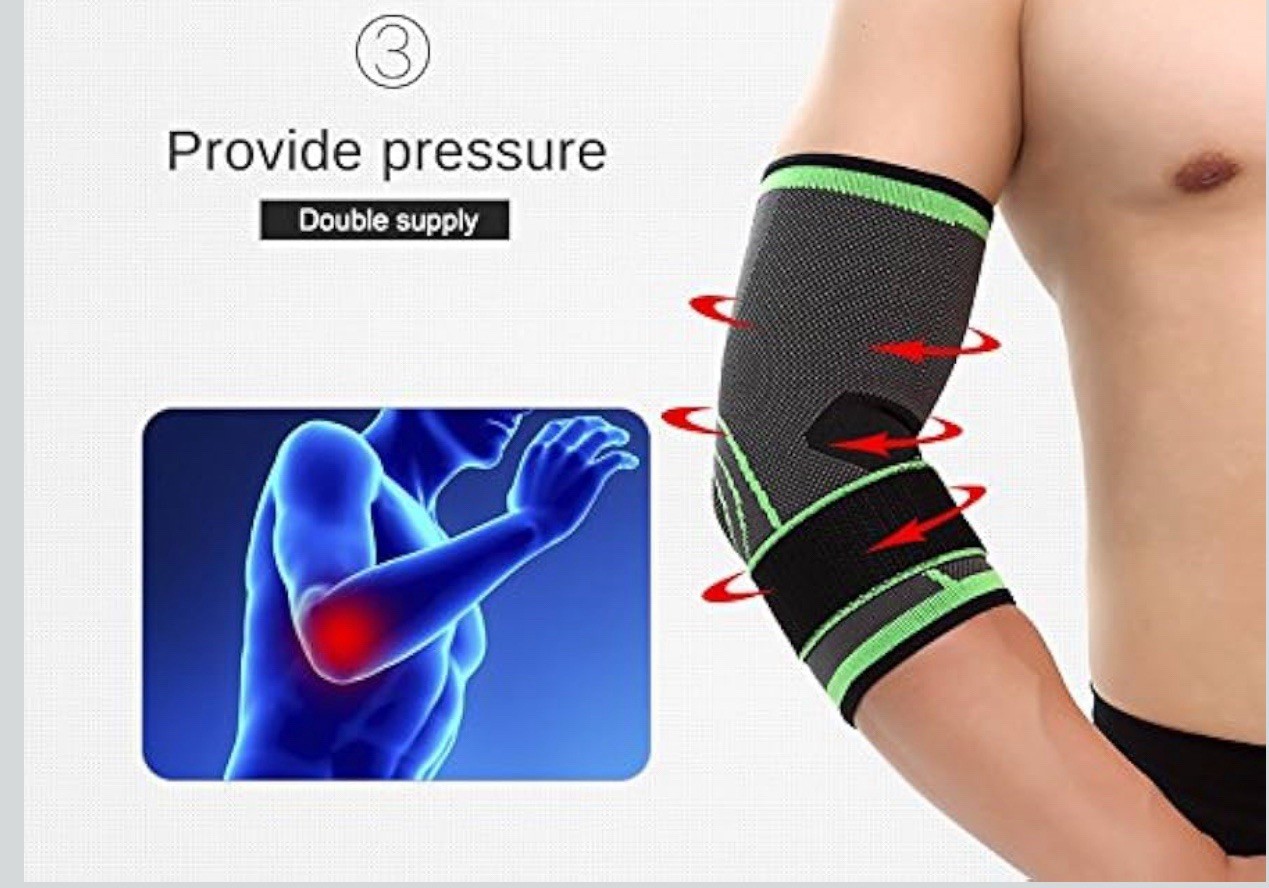 SBK Adjustable Elbow Support Sleeve Nylon 70%, Spandex 30%