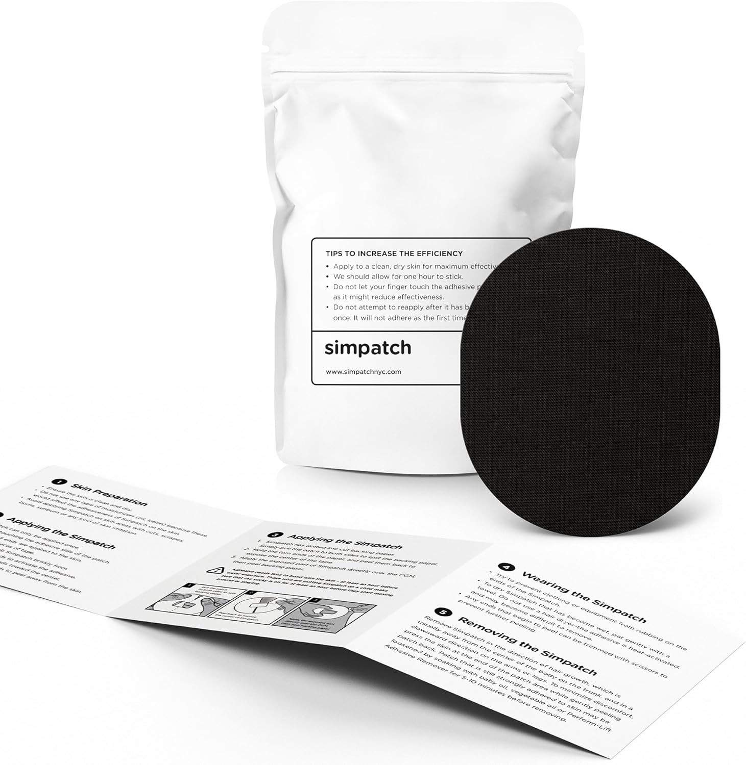 Universal Adhesive Patch (25-Pack) – Waterproof Adhesive, CGM Patches (Black)
