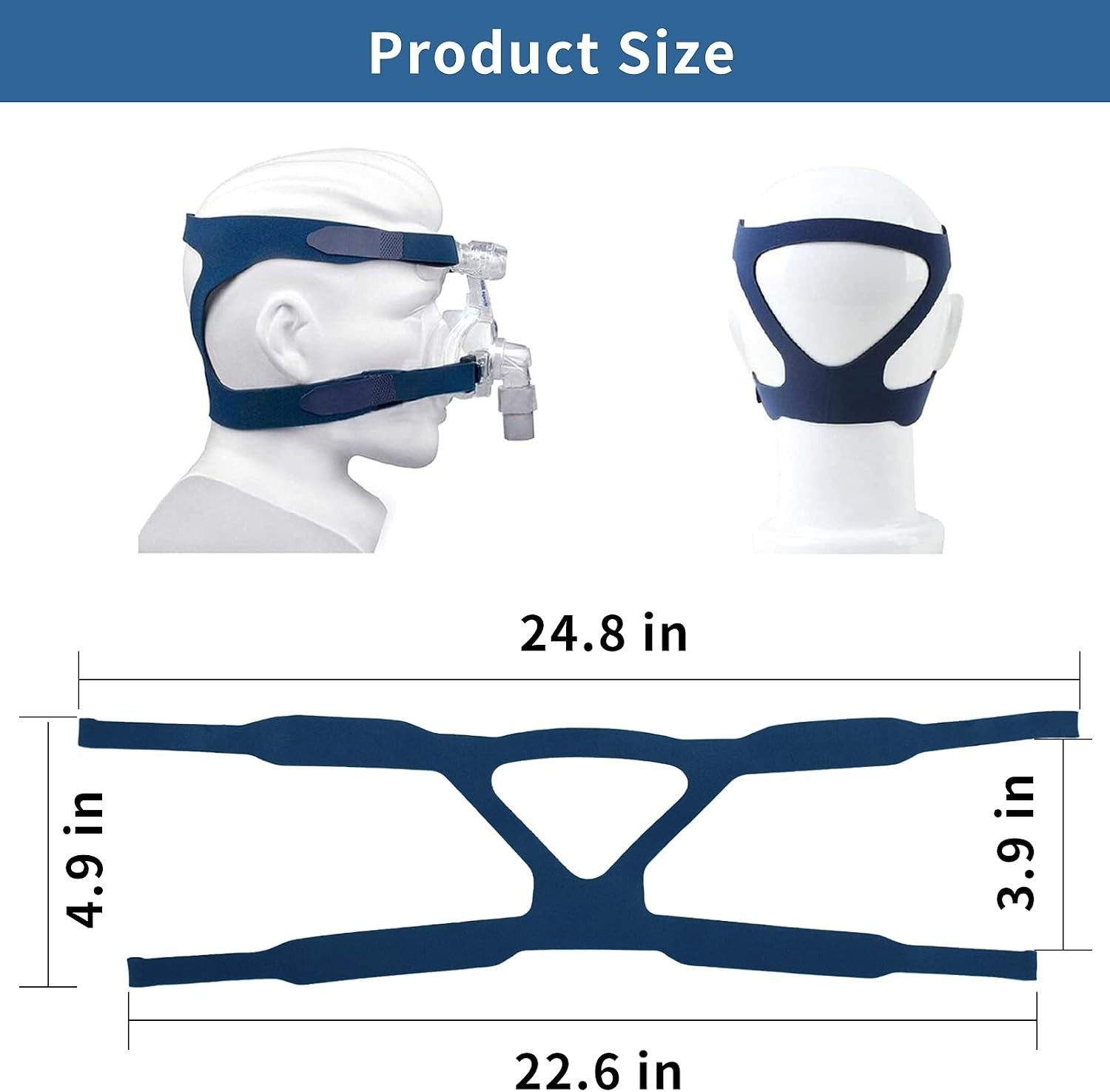 Skin-Friendly Ultralight Headgear Replacement for Full Face Resmed/Philips Masks