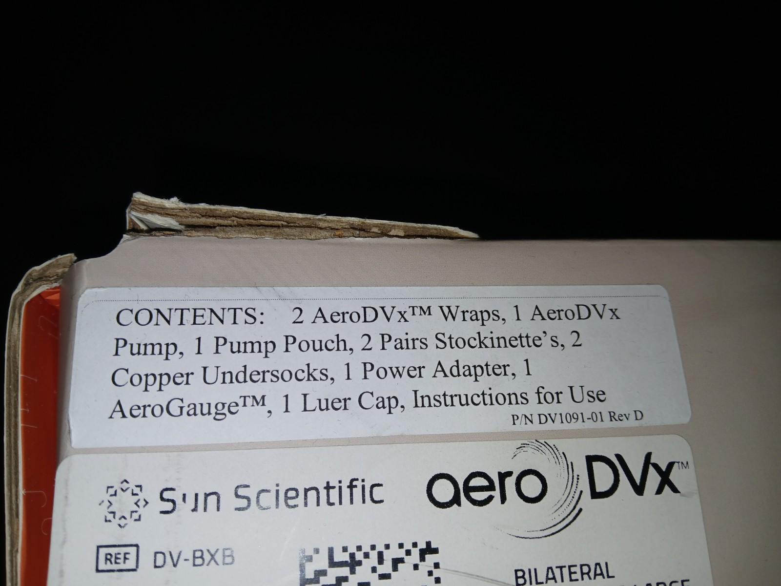 Sun scientific Aero Dvx Dual Bilateral Air Compression Leg Massager X-large Wrap